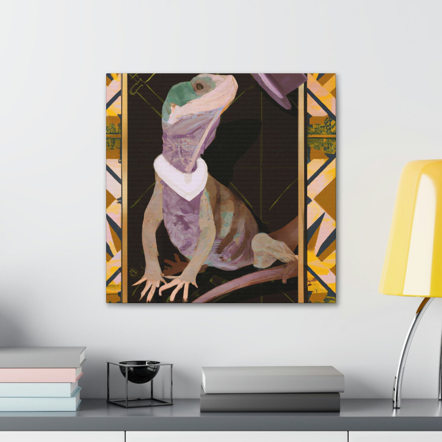 "Frothy Frilled Lizard" - Canvas