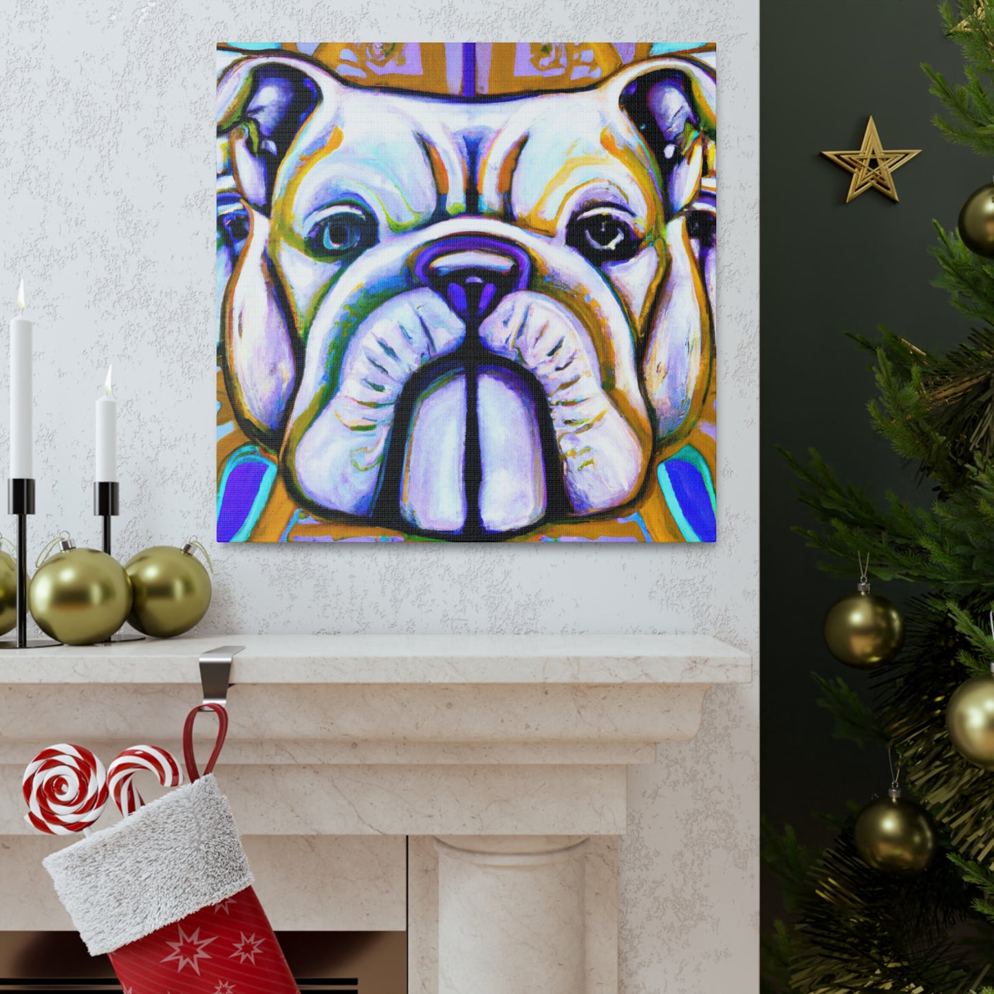 "Bulldog's Deco Dream" - Canvas