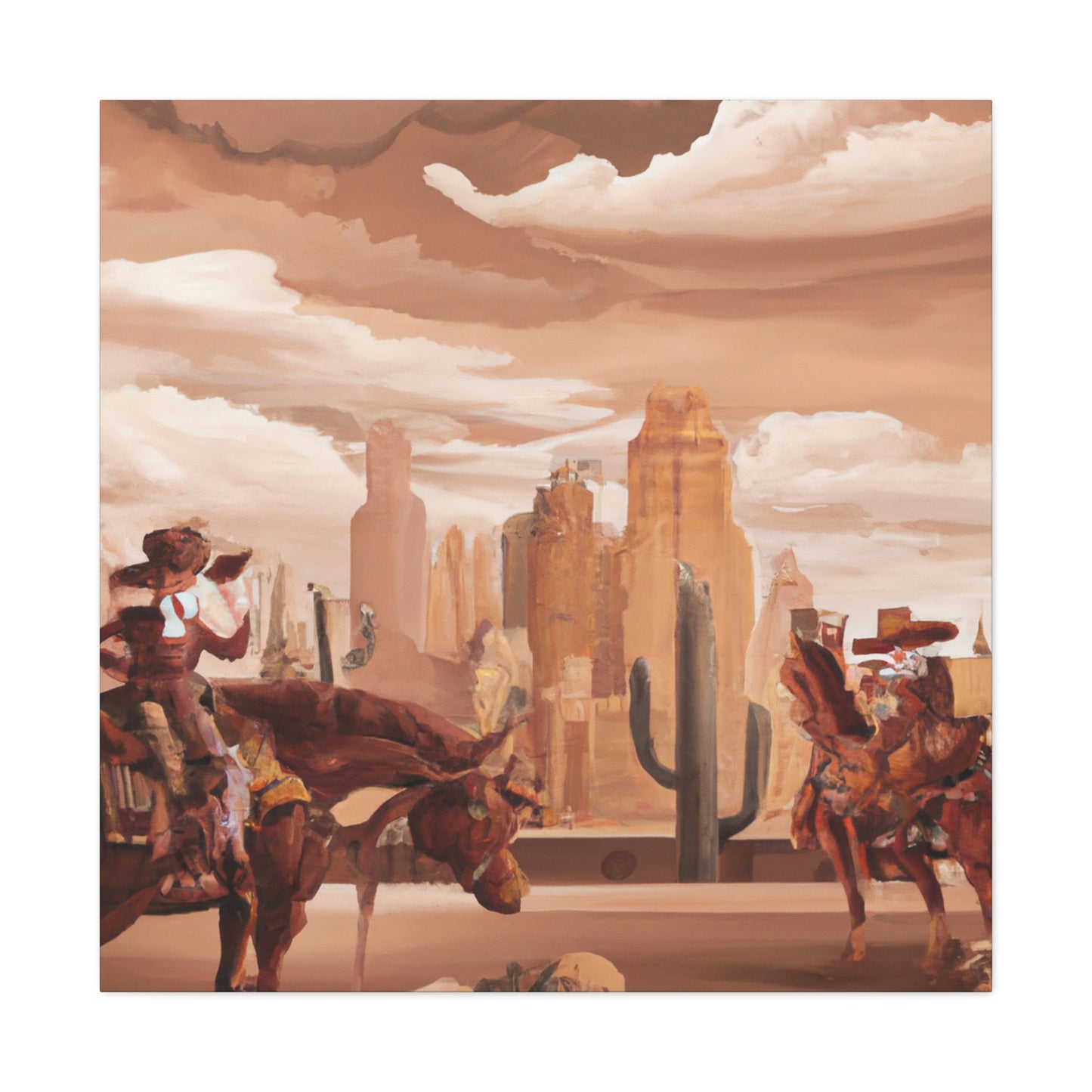 Modern Western Desertscape - Canvas