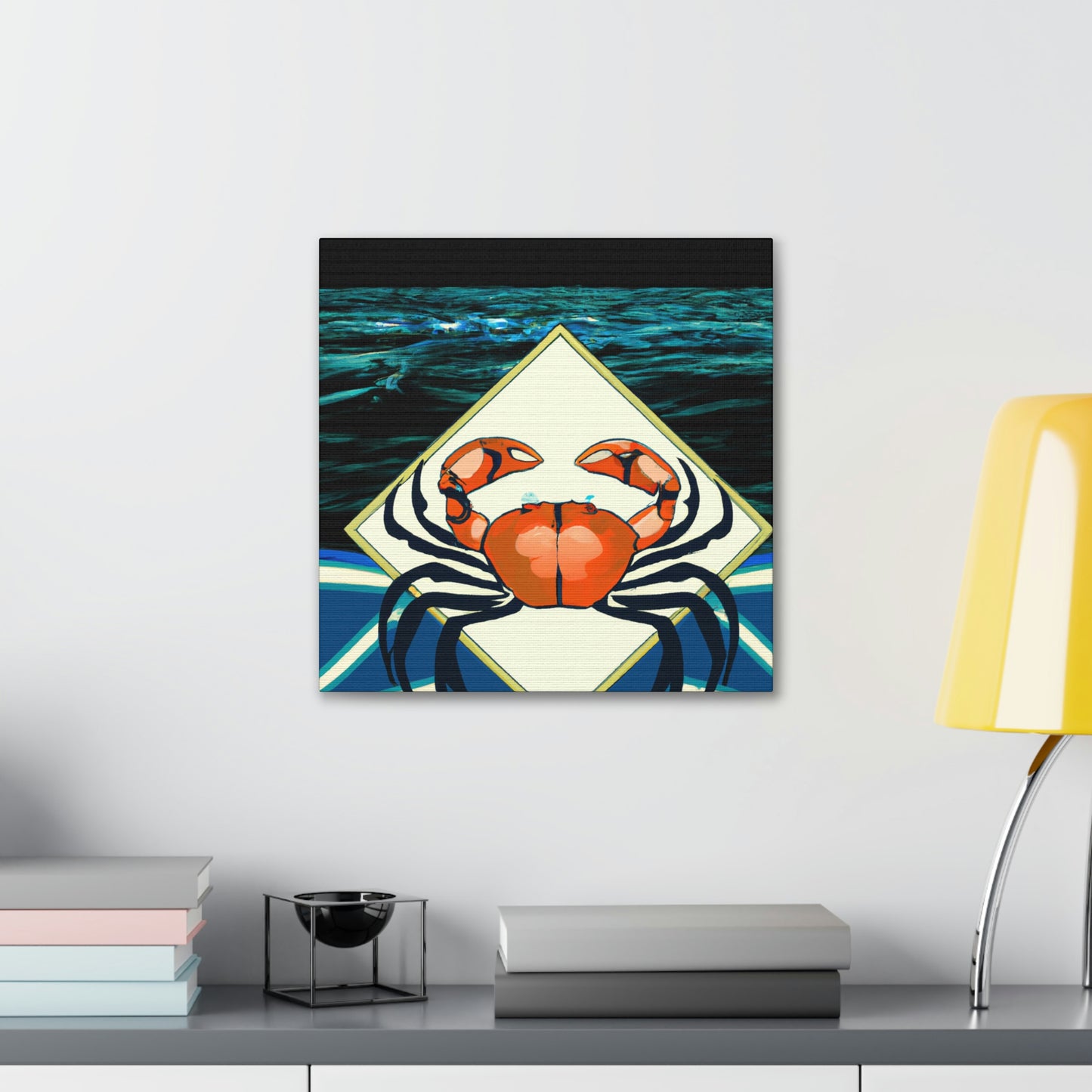 "Crab's Deco Dance" - Canvas