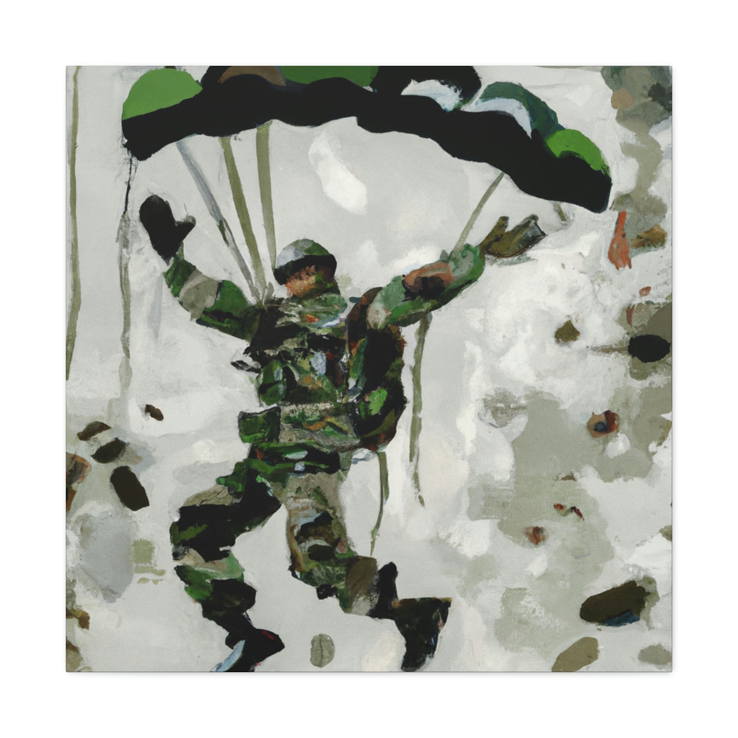 Paratrooper in Flight - Canvas