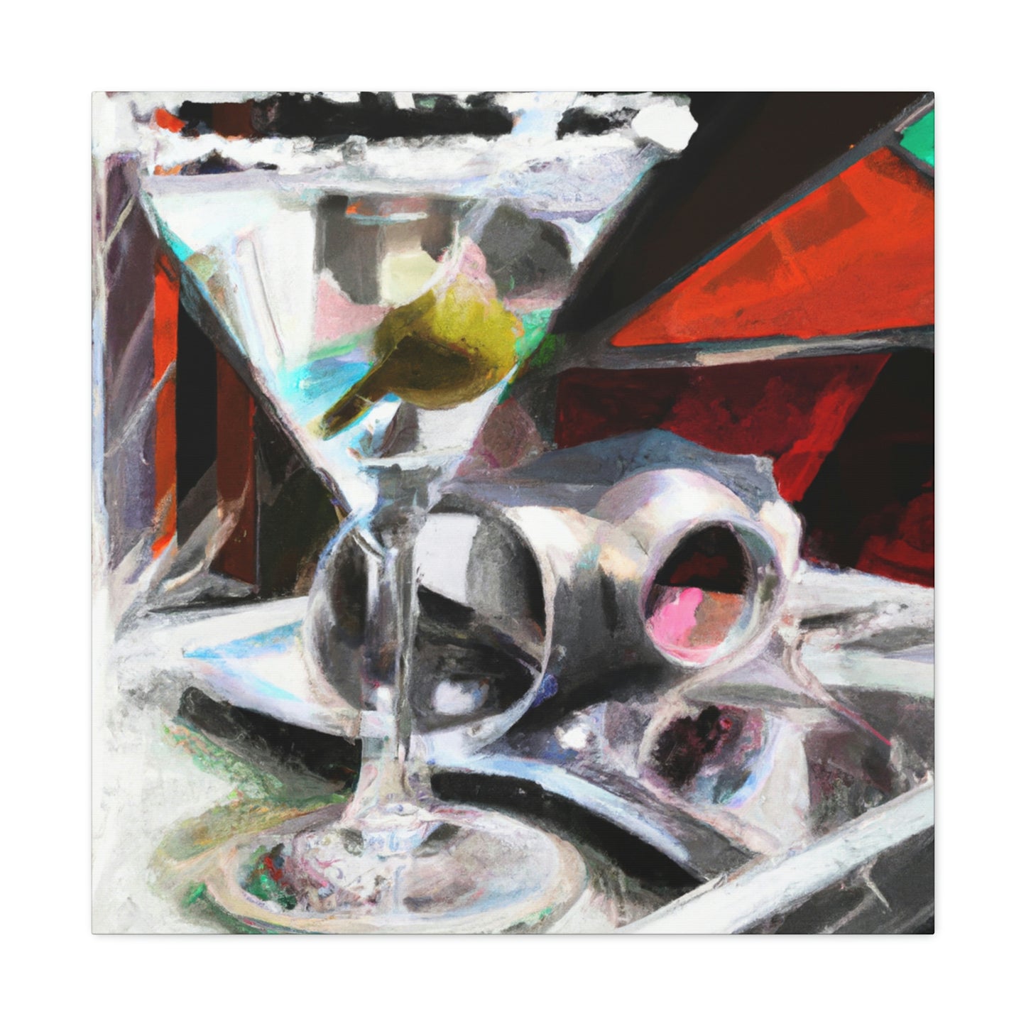 Martini Vibrant Reflection - Canvas