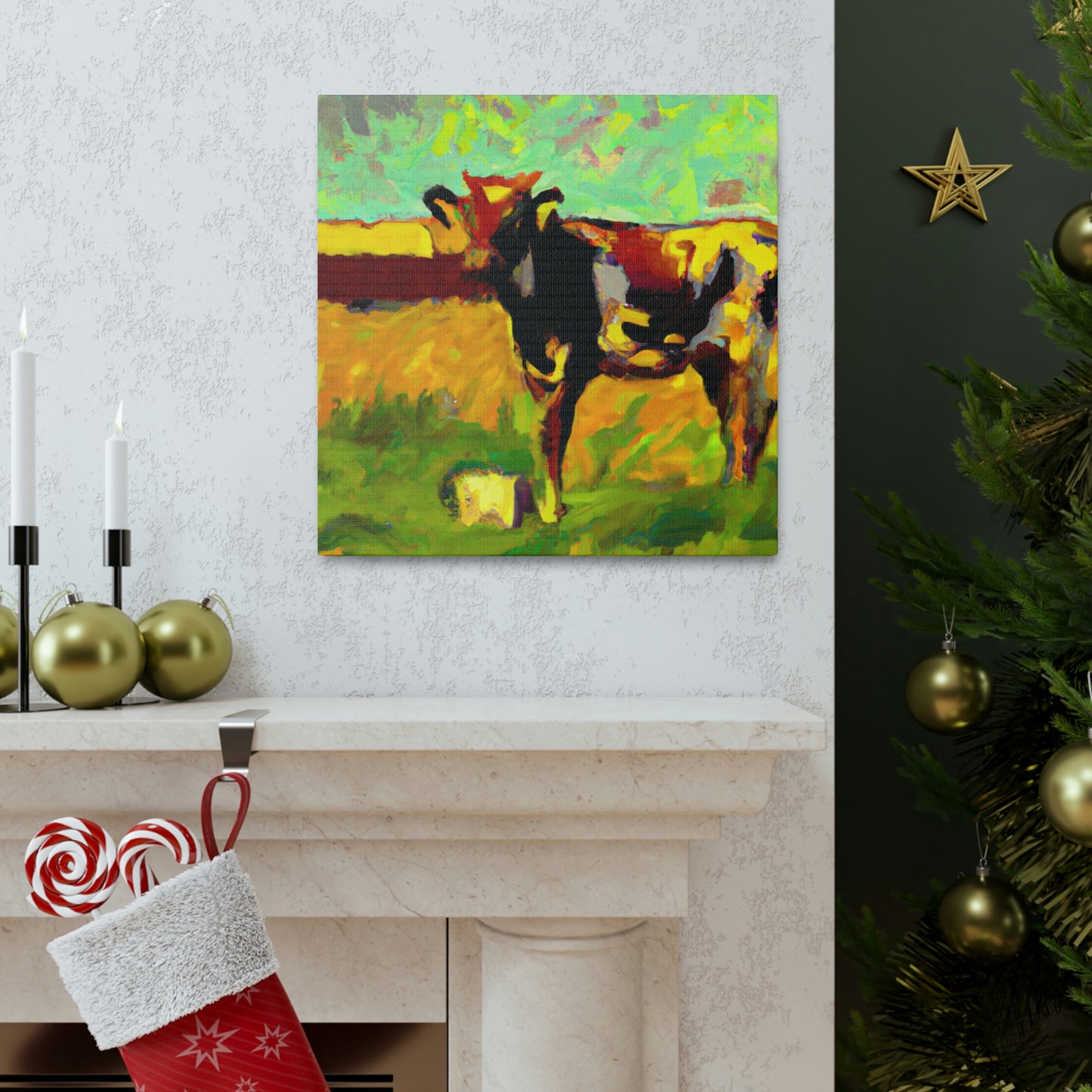 Jersey Cow Expressionism - Canvas