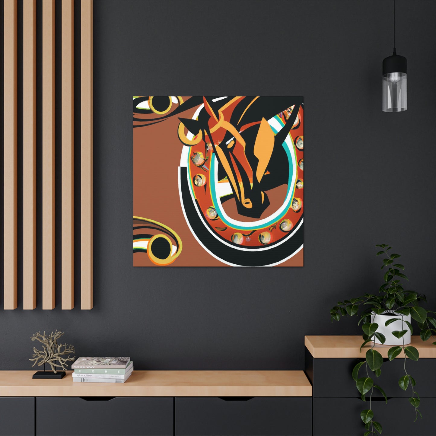 "Horseshoe Art Deco" - Canvas