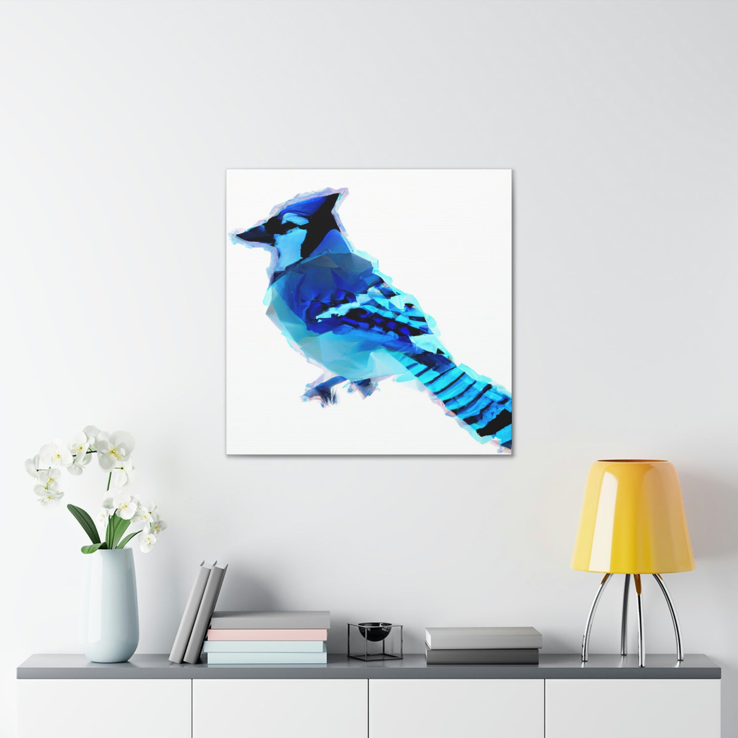 "Blue Jay Reflection Art" - Canvas