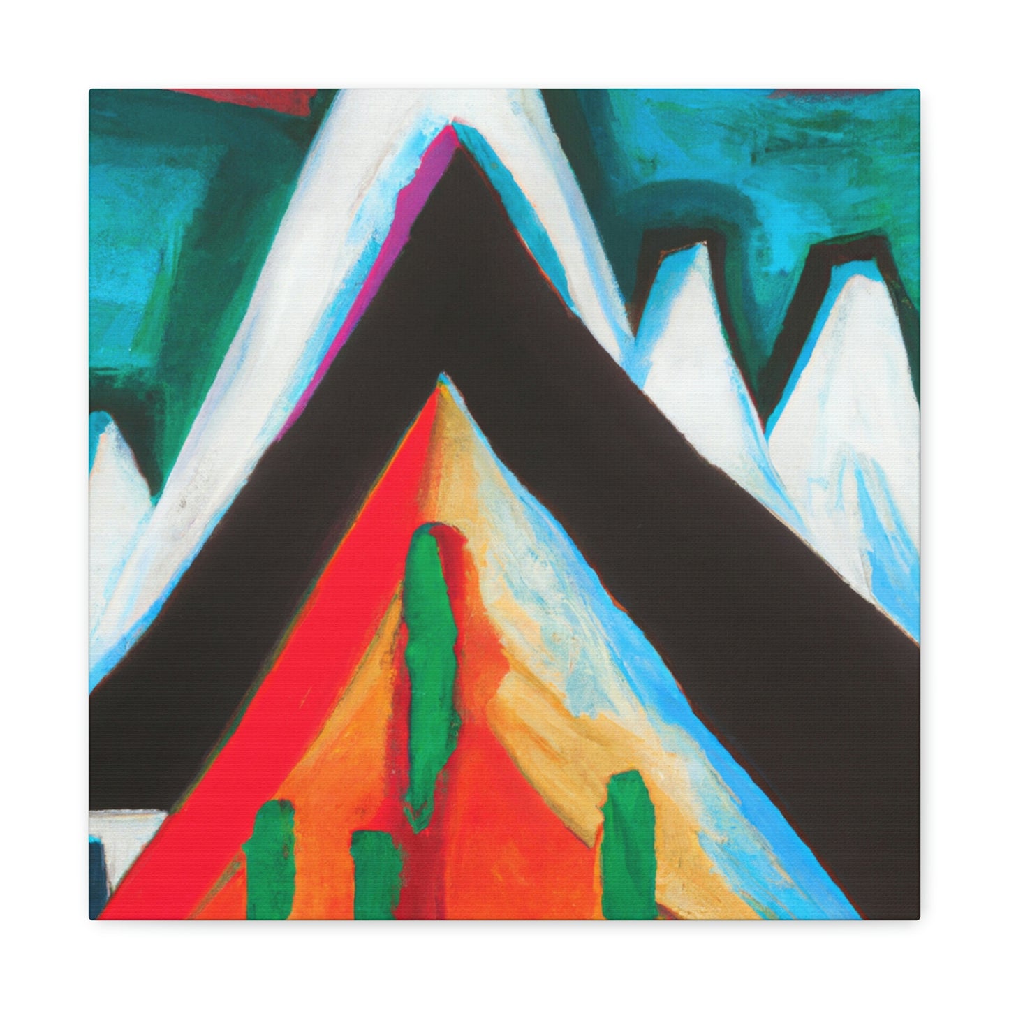 Mountain Abstract Expressionism - Canvas