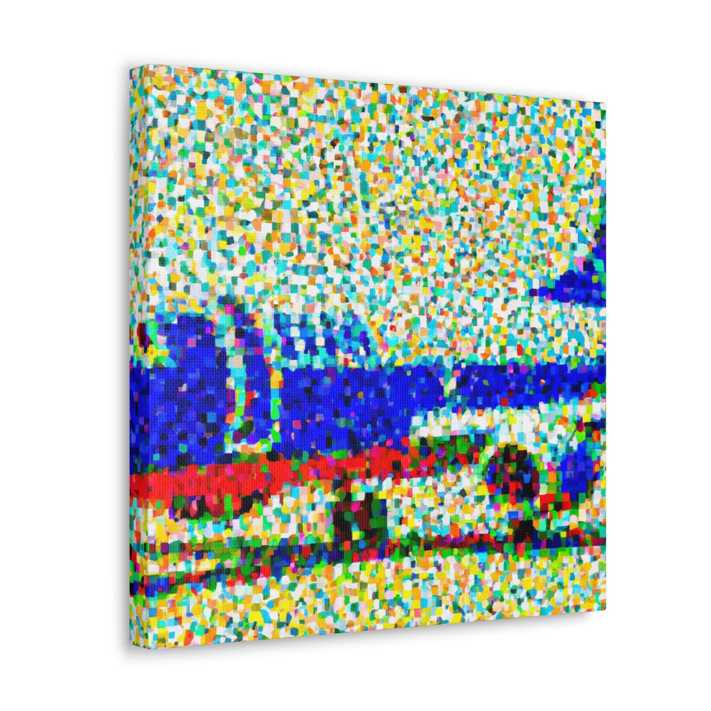 "Aerial Plane Pointillism" - Canvas