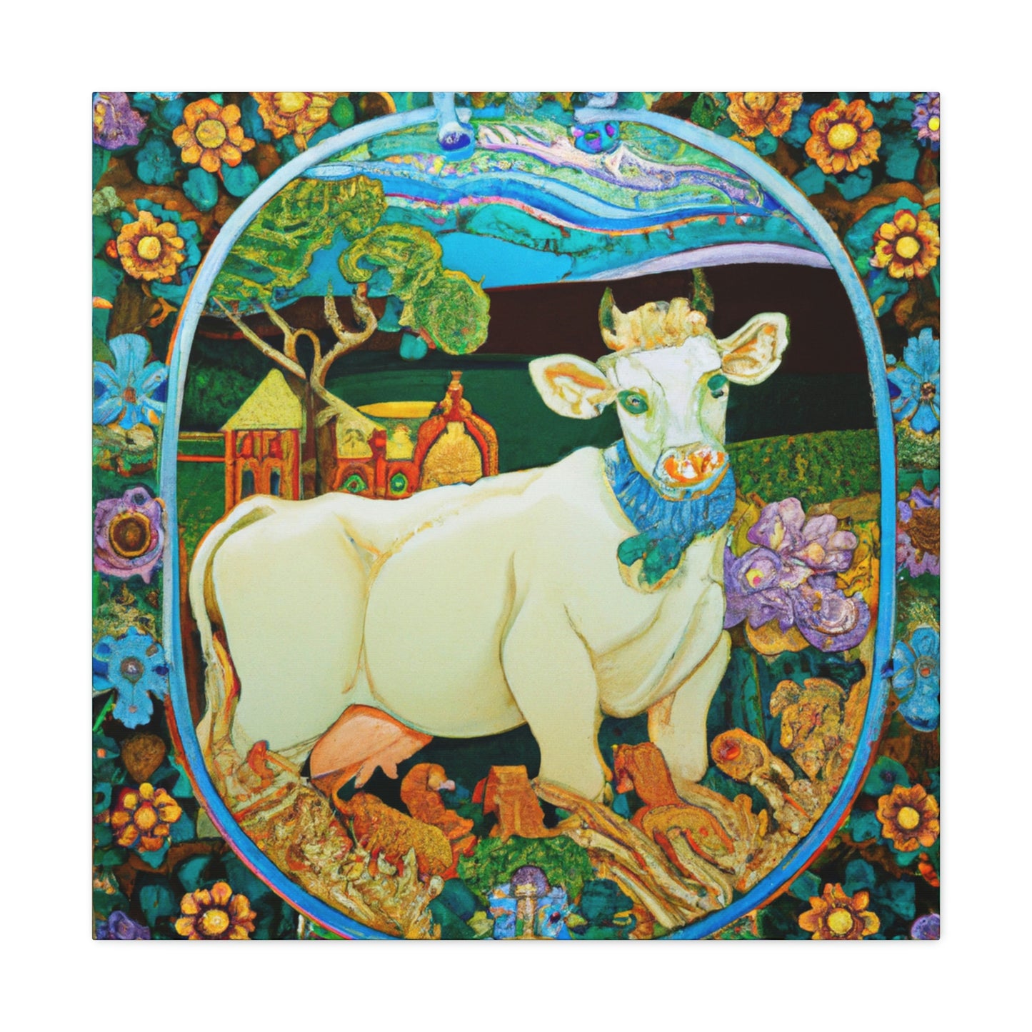 Calf in Art Nouveau - Canvas