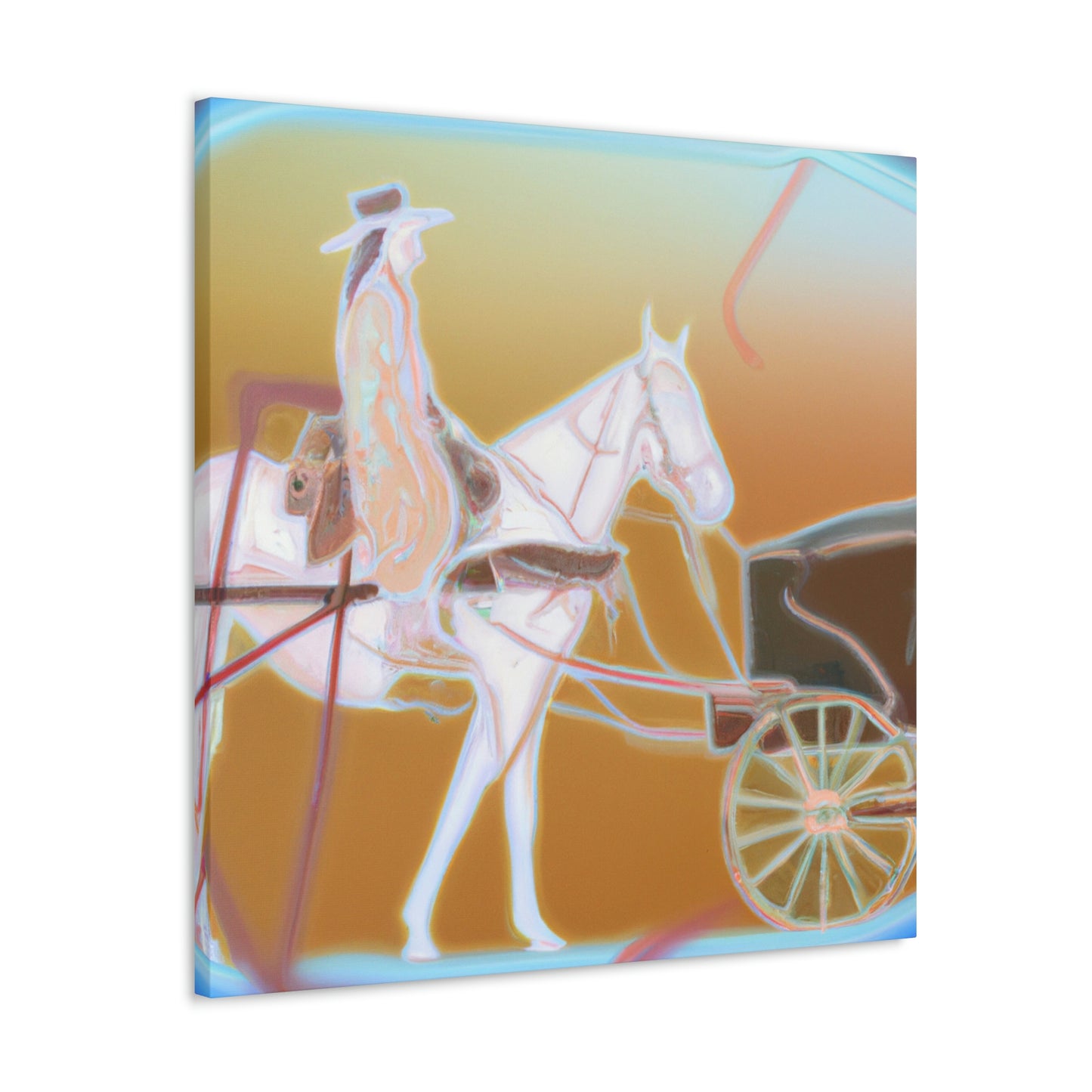 Stagecoach in Moonlight - Canvas