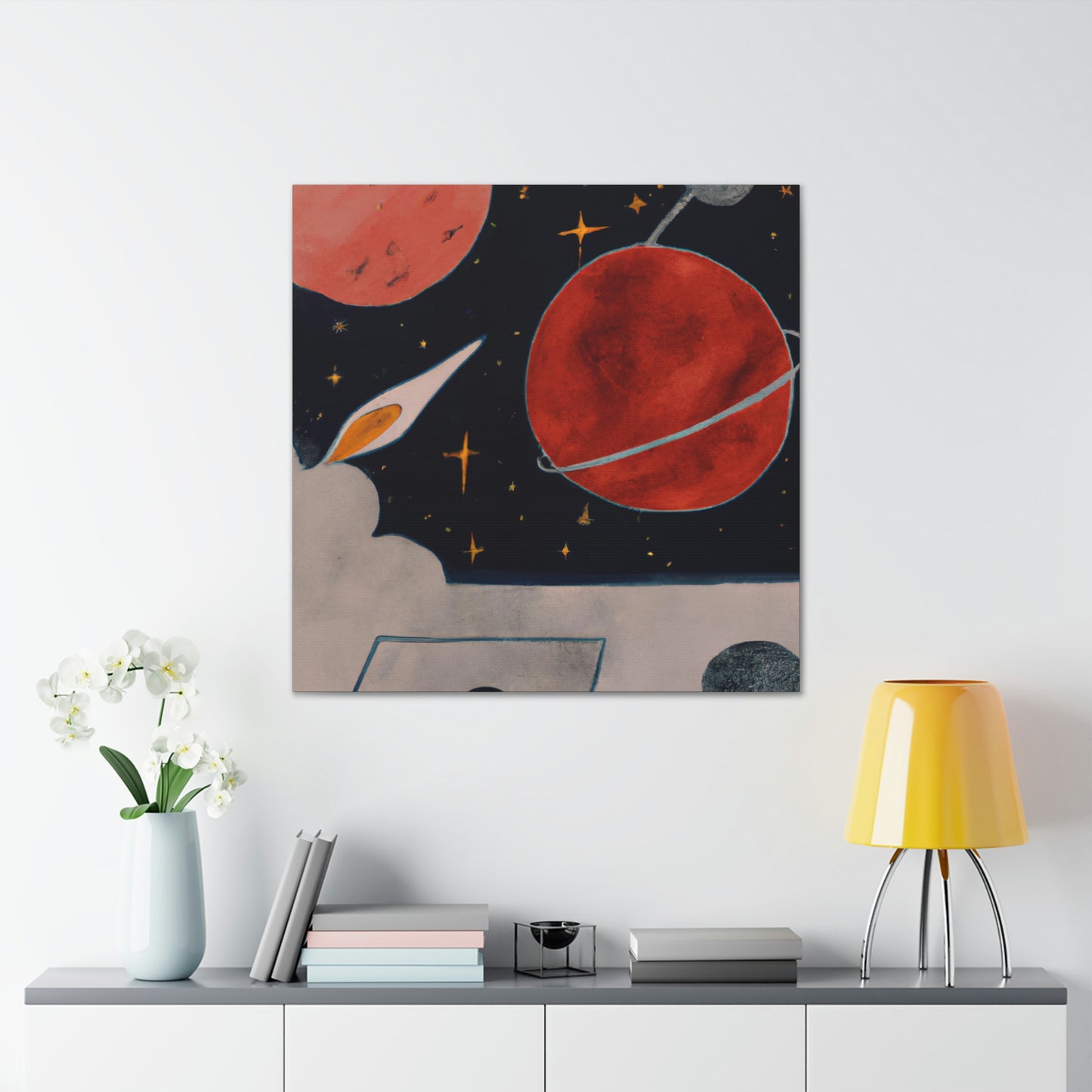 Mercury's Celestial Dance - Canvas