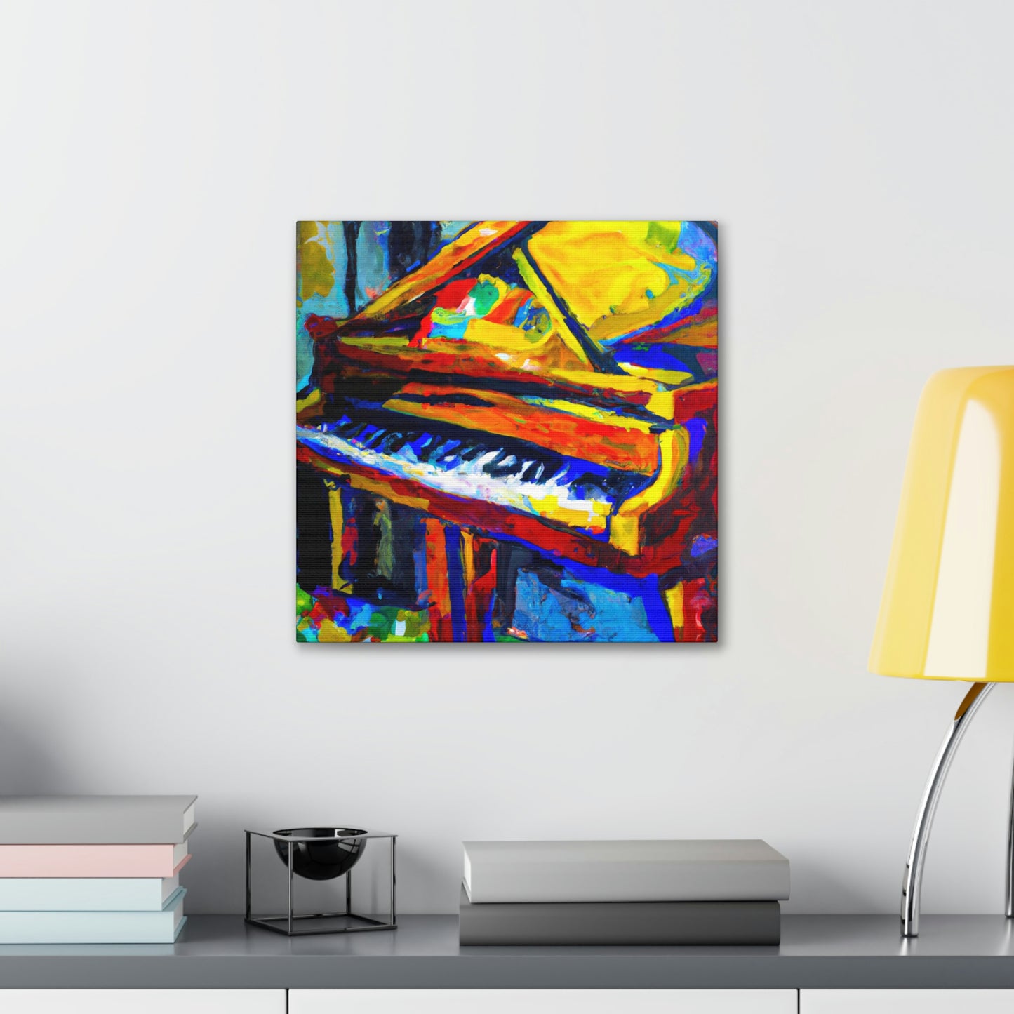 "Playing Piano in Color" - Canvas