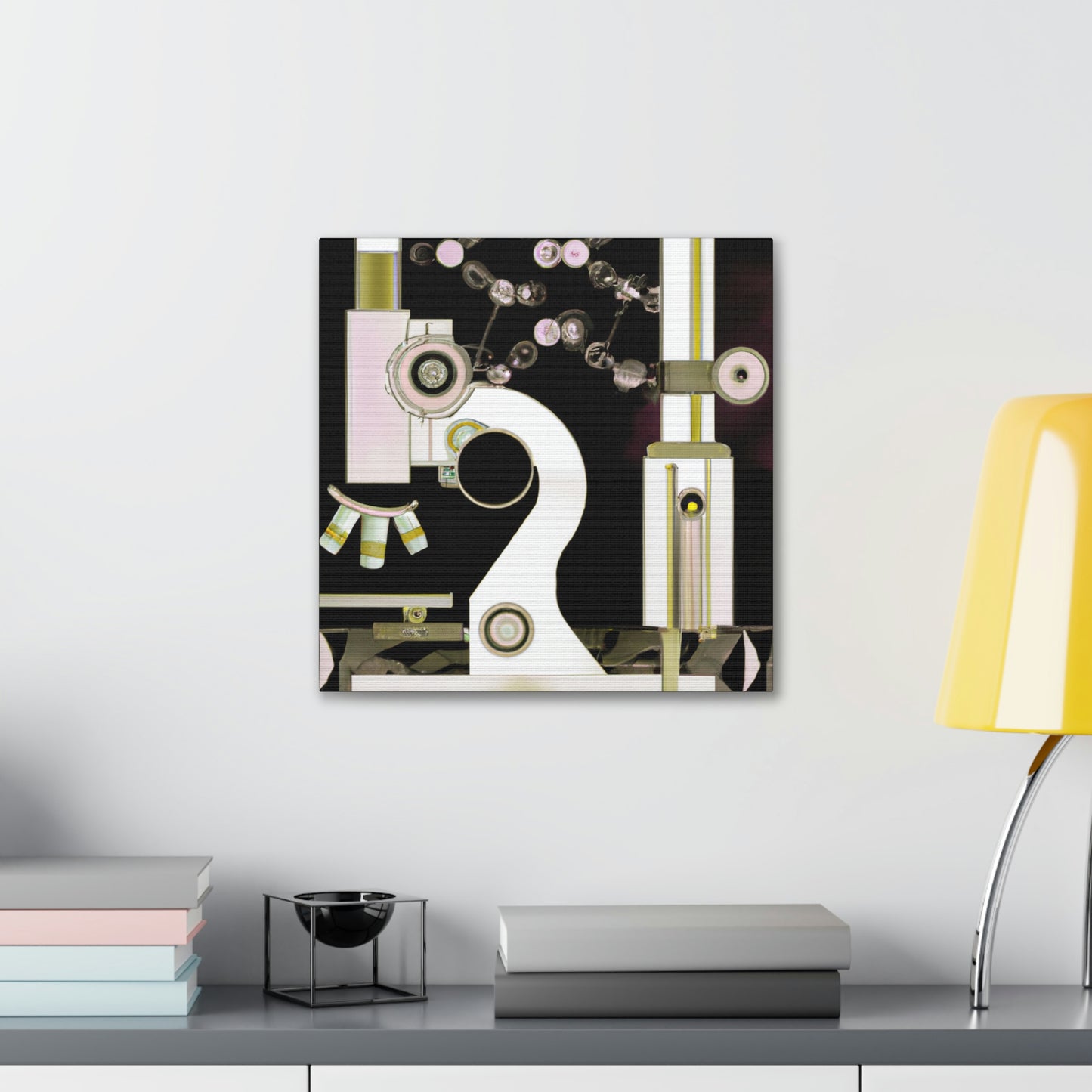 "Microscope Mastery Deco" - Canvas