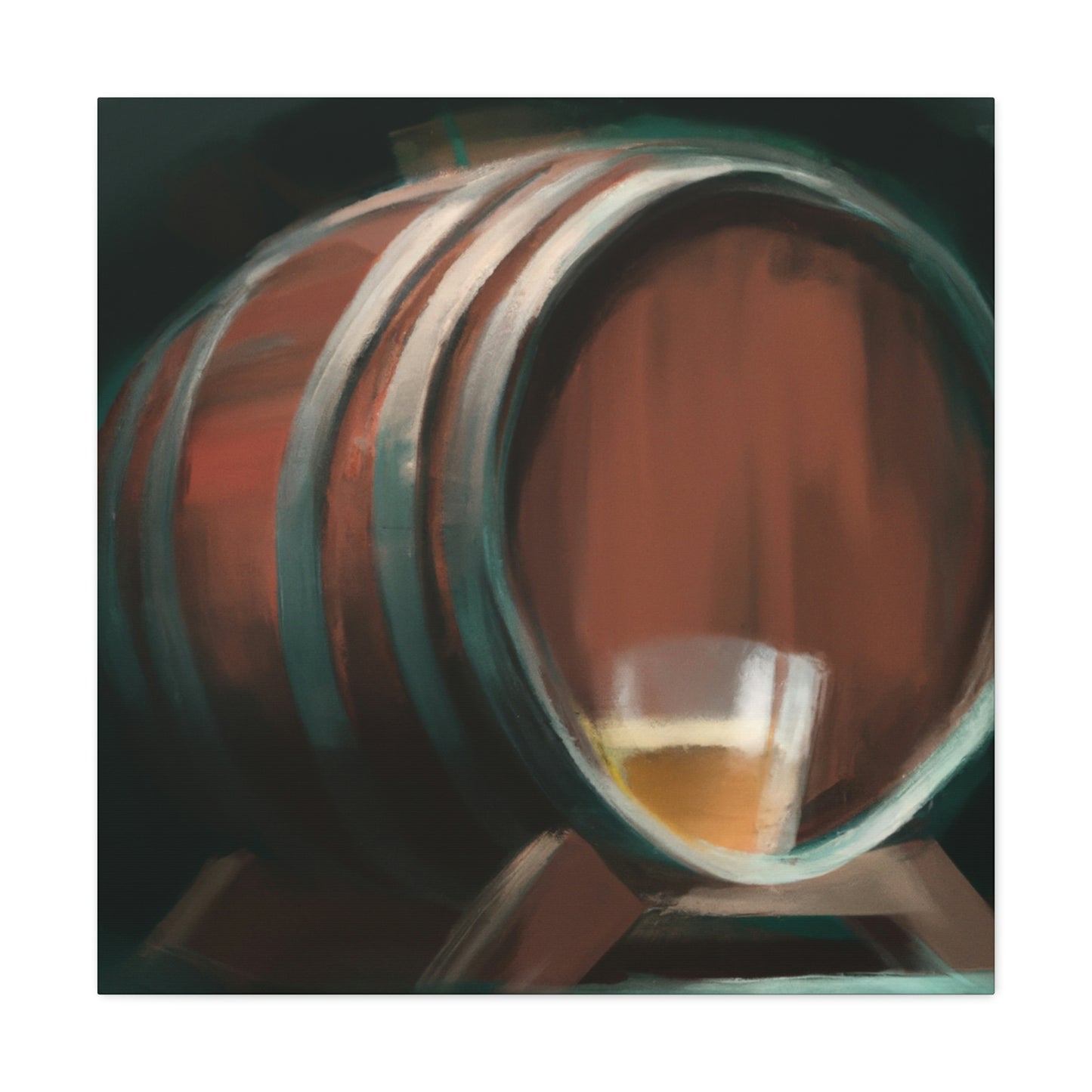 Whiskey in Oak Barrel - Canvas