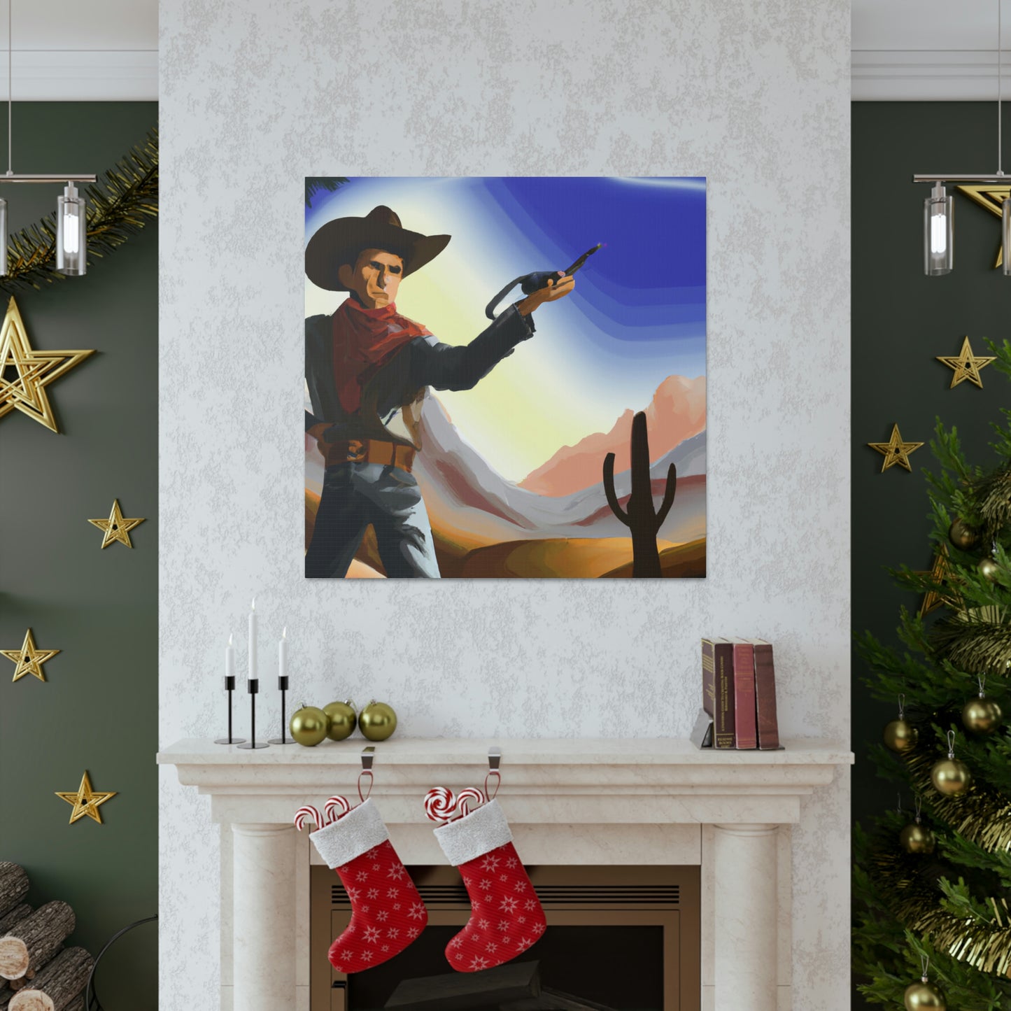 Guns Against Seascape - Canvas