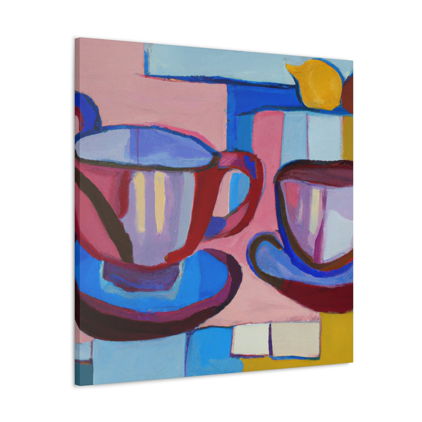 "Tea Cups in Movement" - Canvas