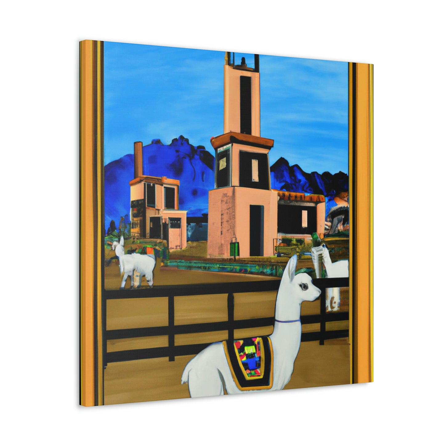 Llama Art Deco Glam - Canvas