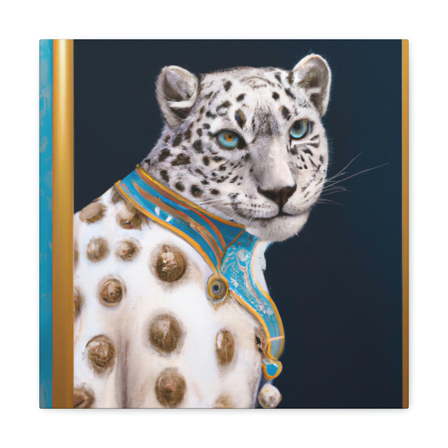 "Snow Leopard Sparkles Bright" - Canvas