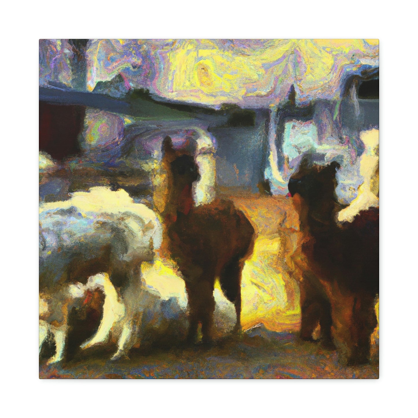 Alpaca Abstract Expressionism - Canvas