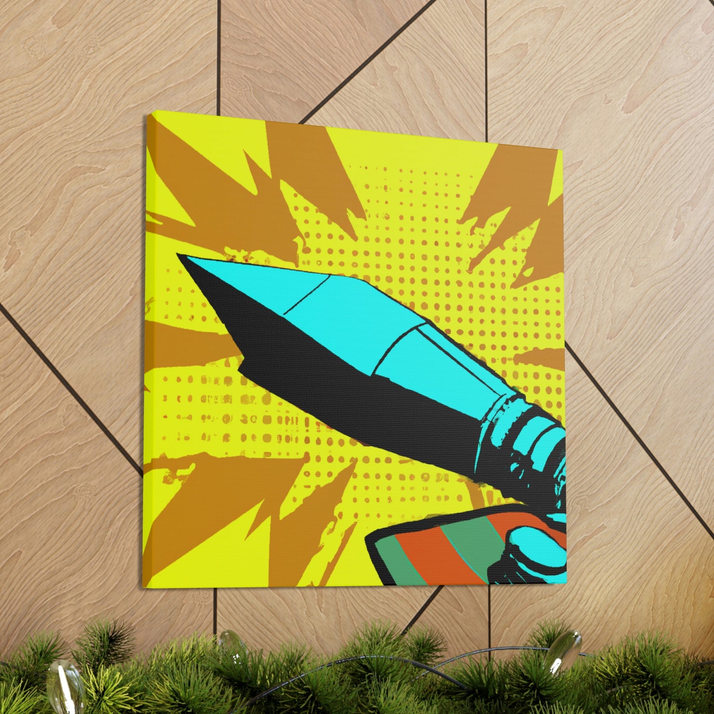 "Bullets in Flight Pop Art" - Canvas