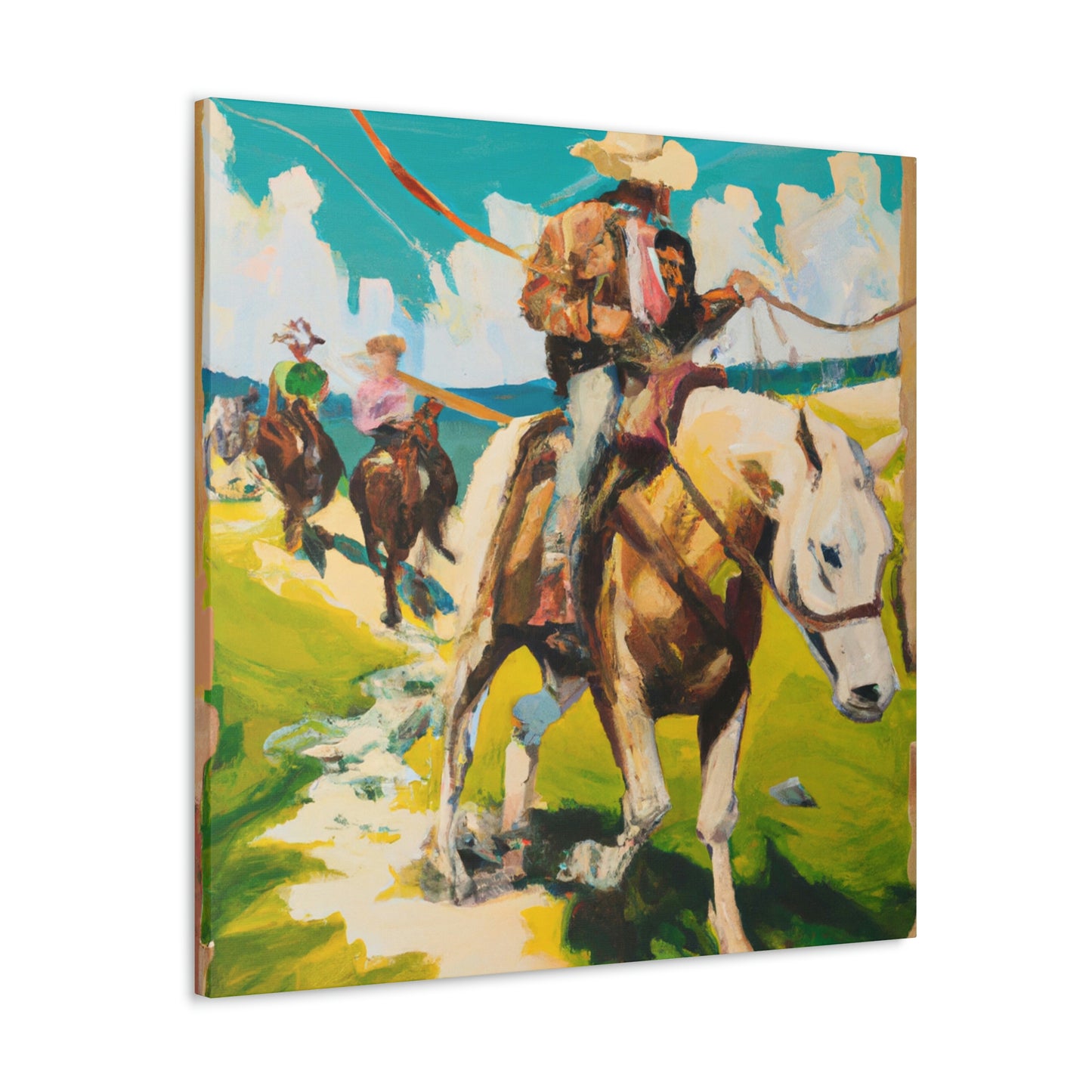 "Herders, Herding Cattle" - Canvas