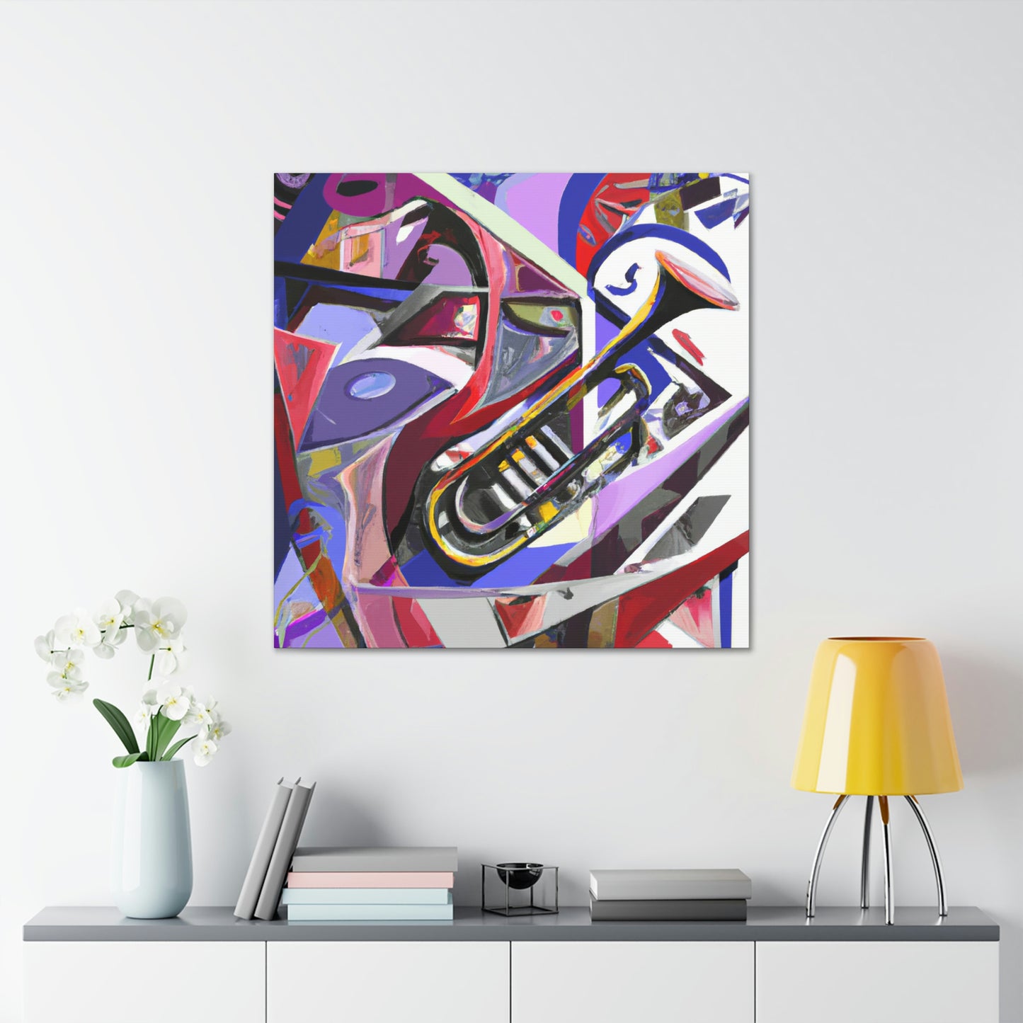 Trombone in Abstract. - Canvas