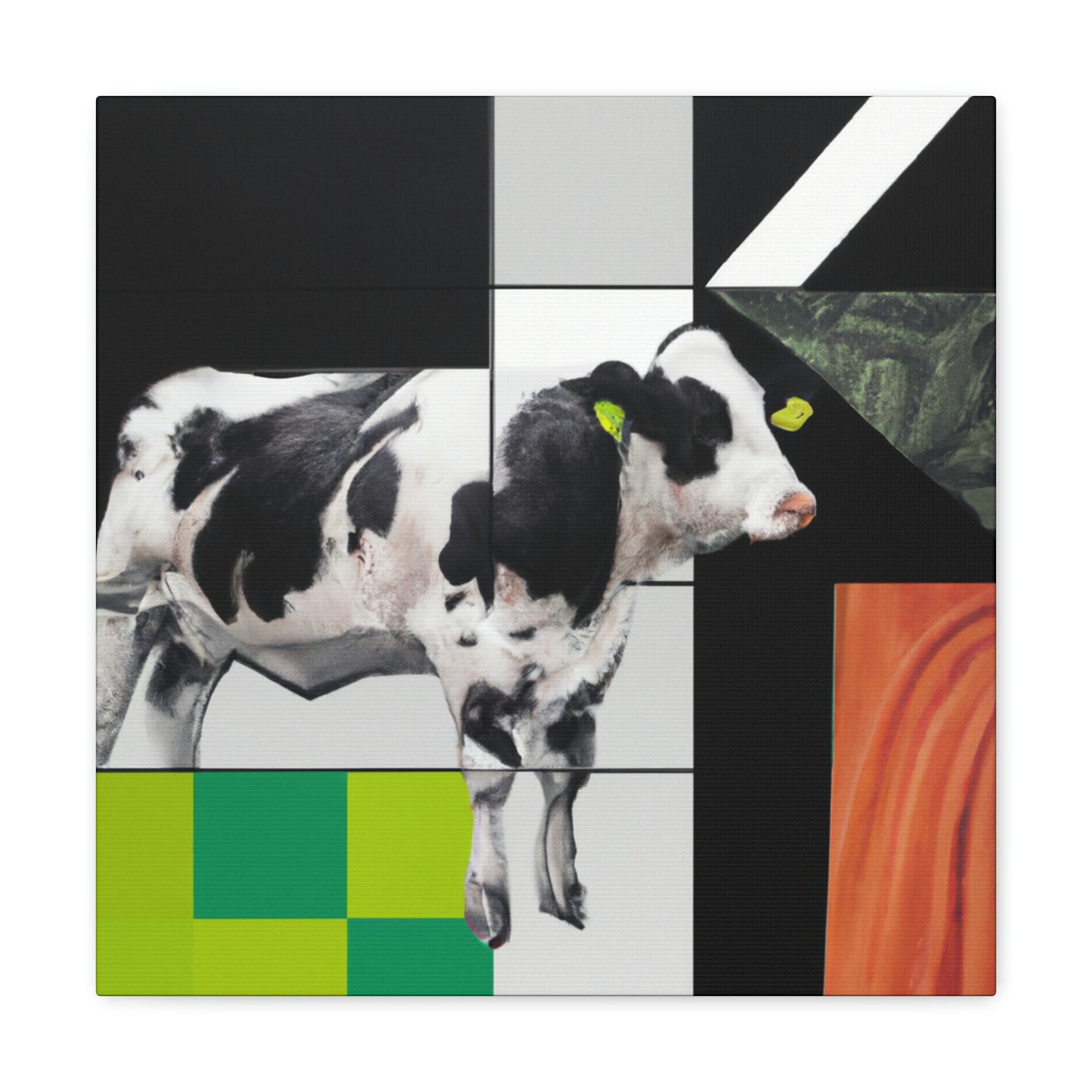 Cow's Lifelike Lament - Canvas