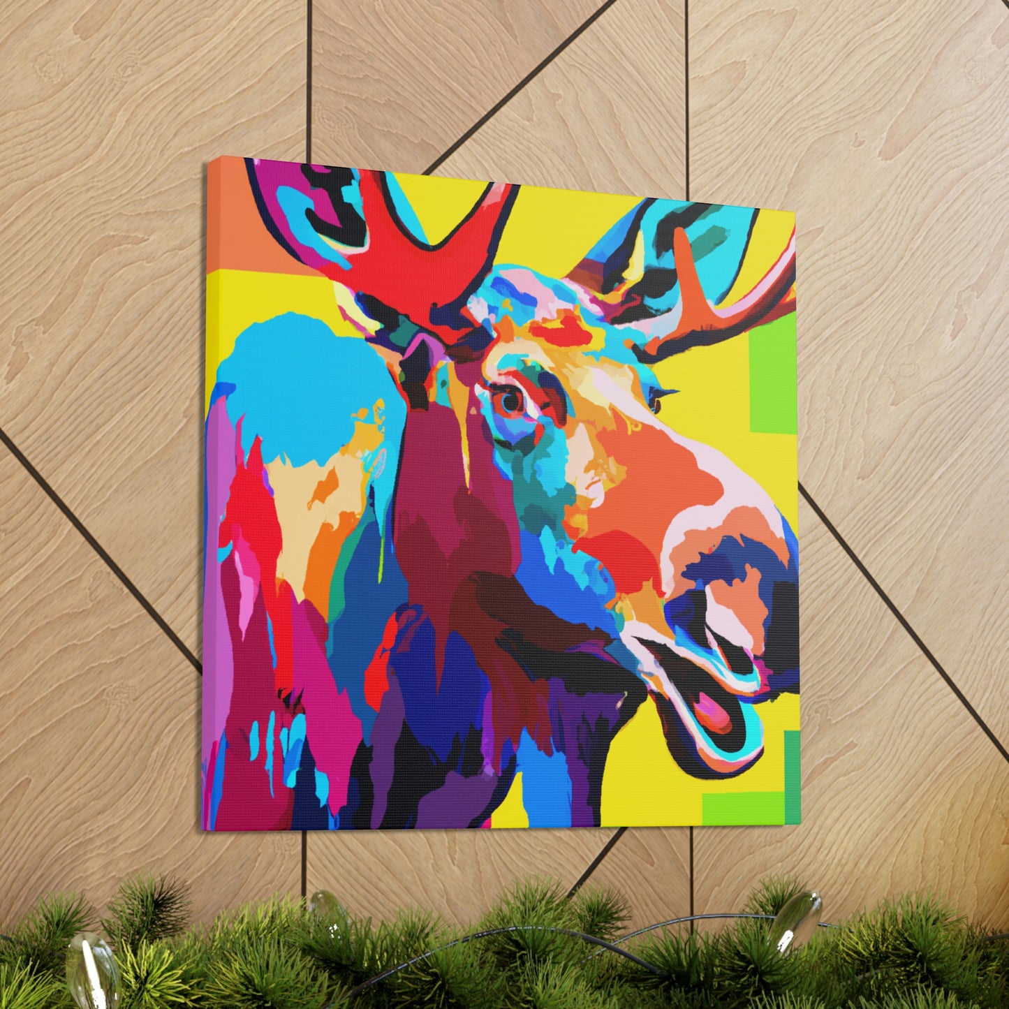 "Moose in Pop Art" - Canvas