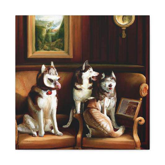 "Siberian Husky Reflections" - Canvas