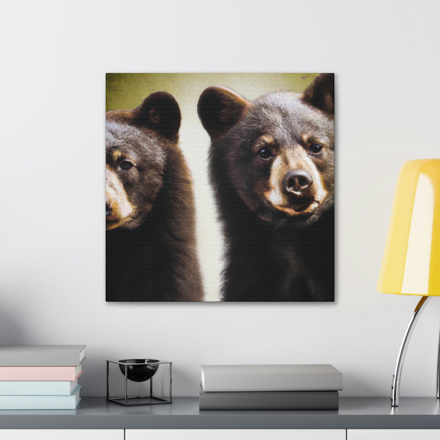 "Black Bears in Nature" - Canvas