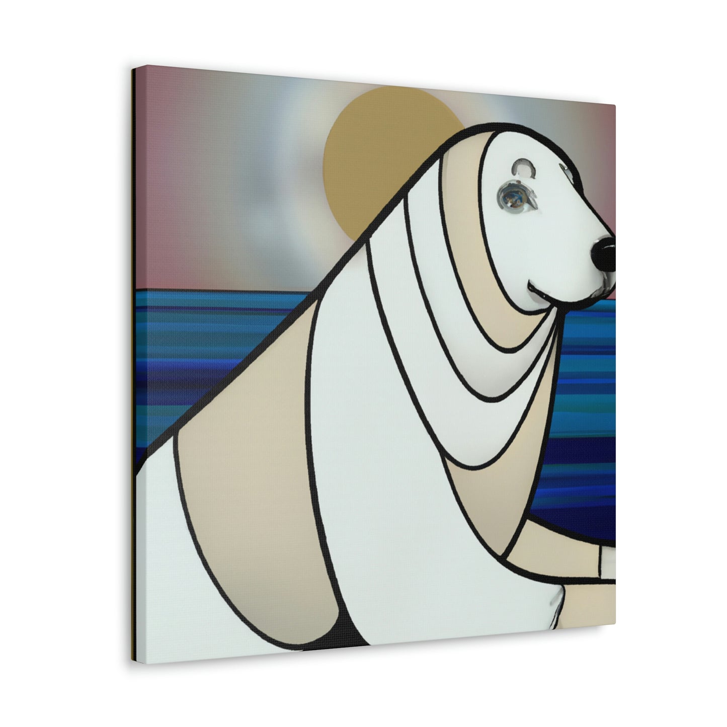 "Ermine in Moonlight Glow" - Canvas