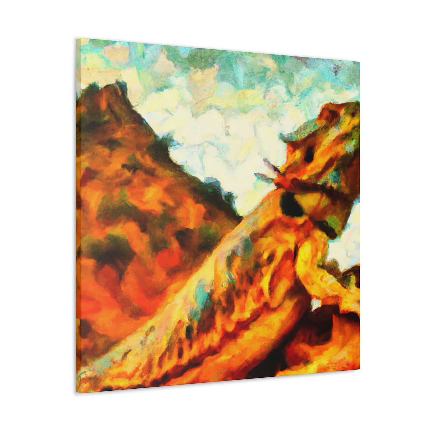 Bearded Dragon Embrace - Canvas