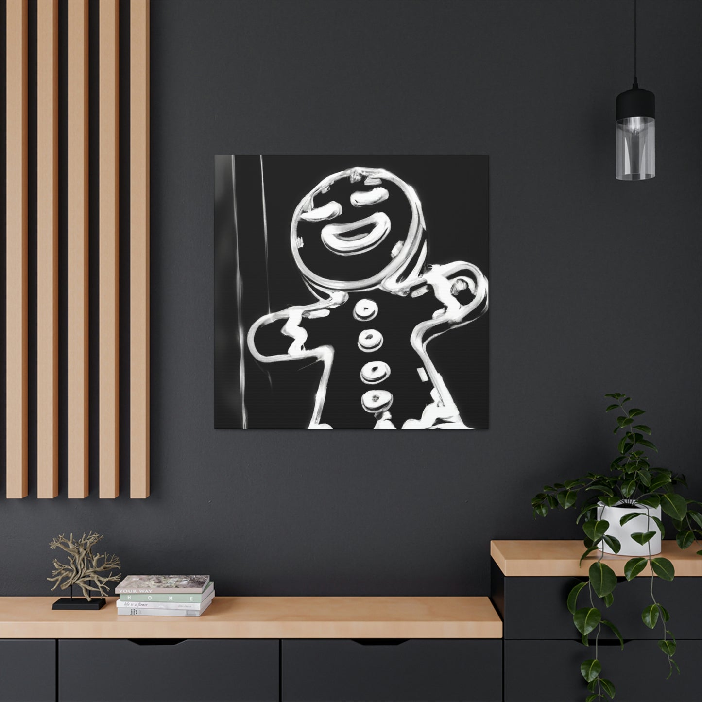 Gingerbread Man Dreaming - Canvas