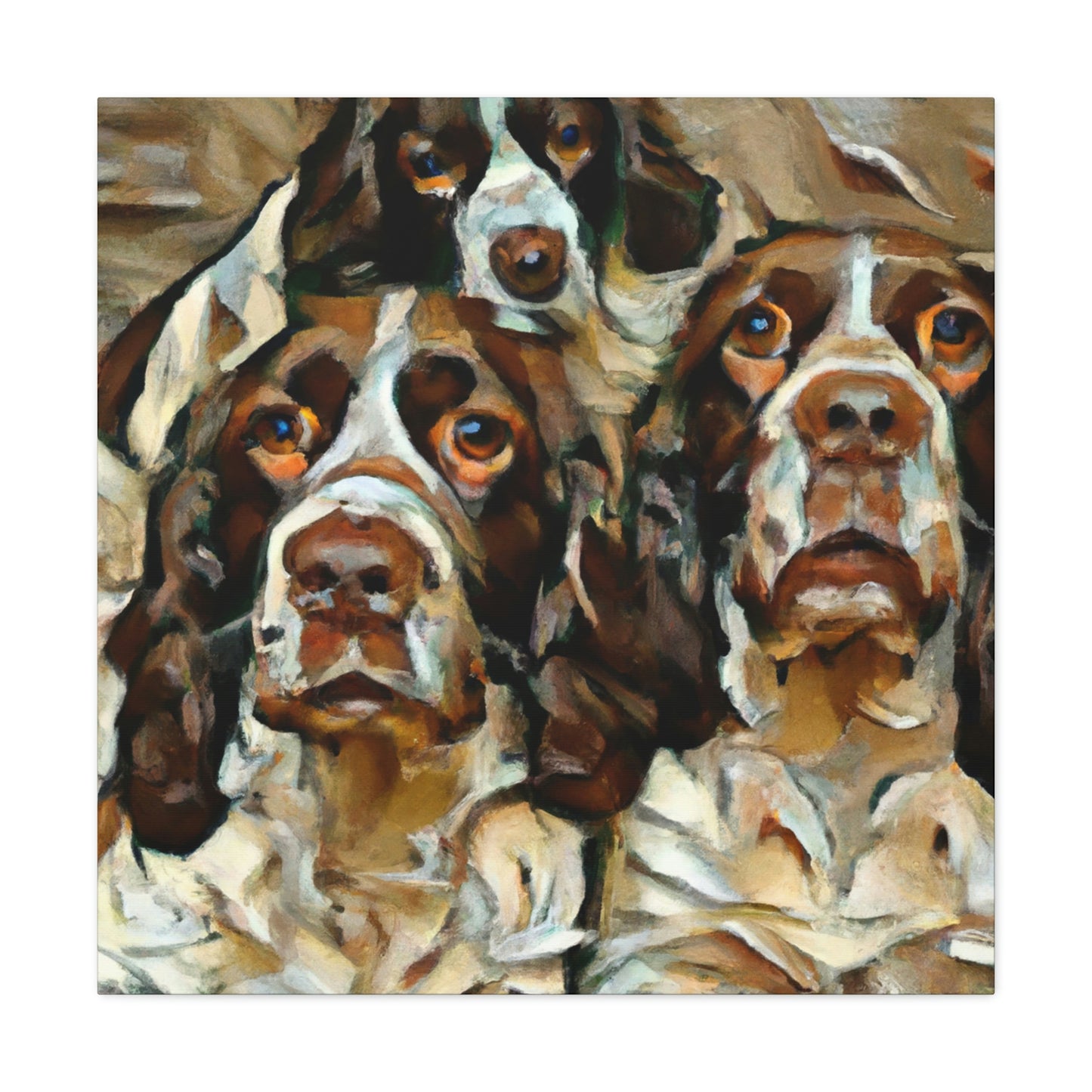 English Springer Watching - Canvas