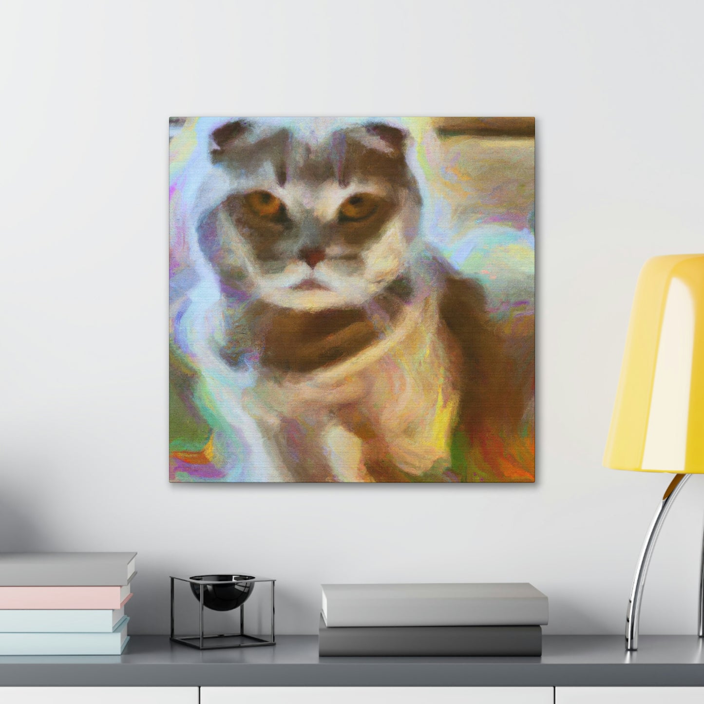 "Cat in Fauvist Hues" - Canvas