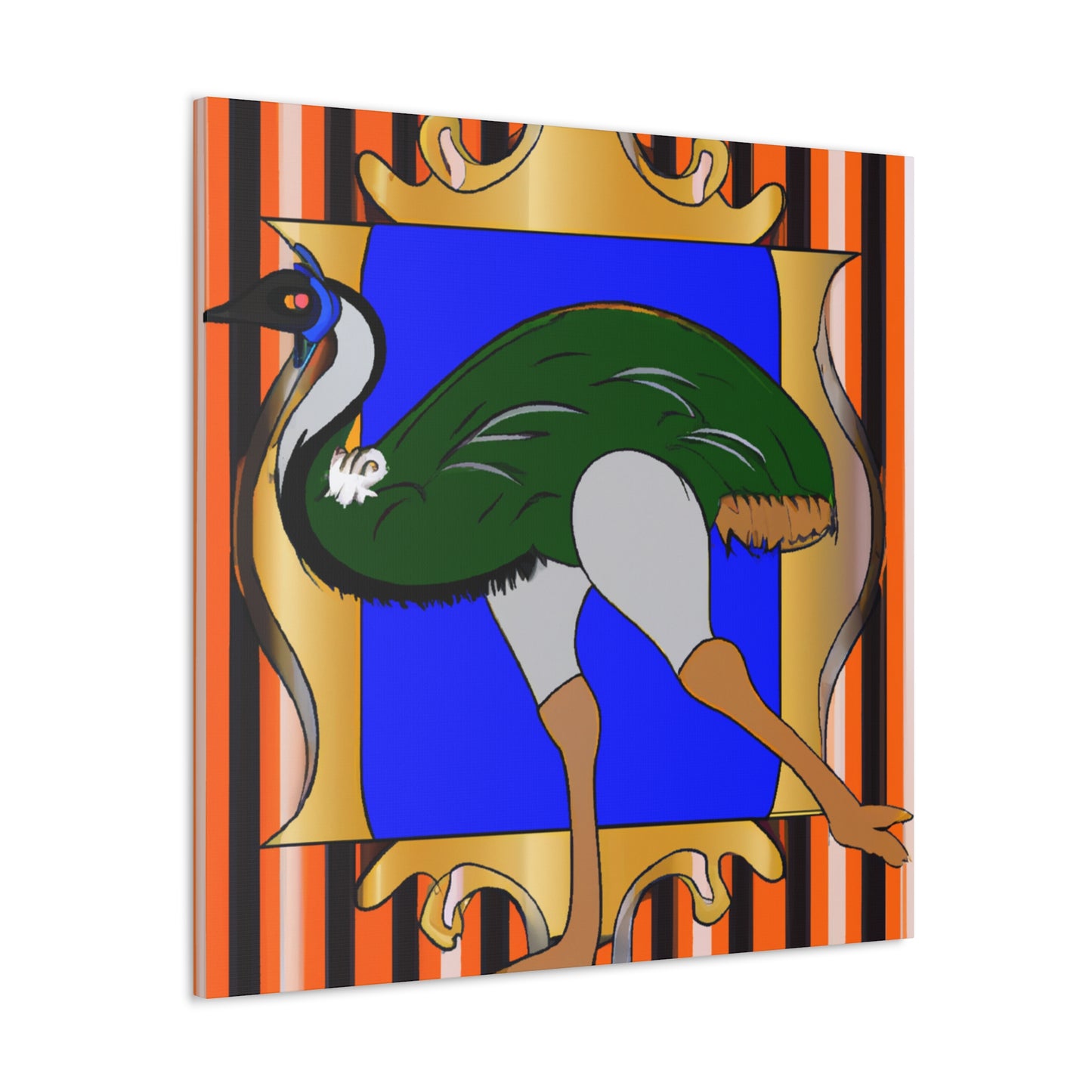 "Emu Grandeur in Deco" - Canvas