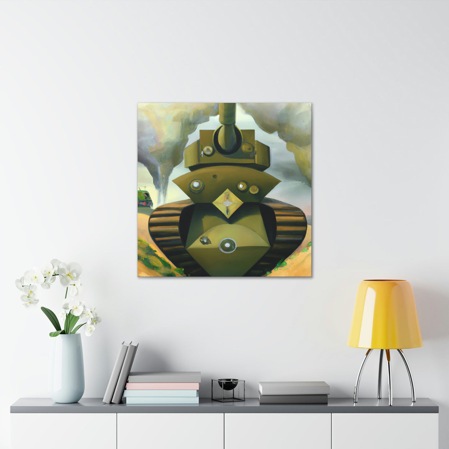 "Tank Turret Dreamscape" - Canvas