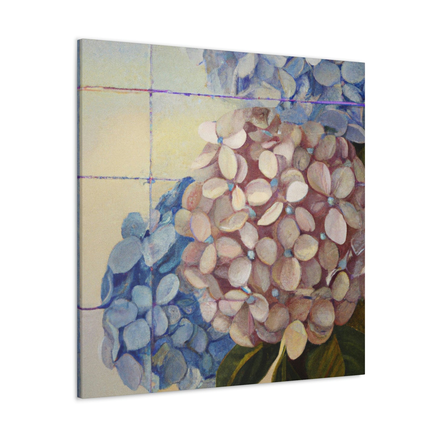 "Lush Deco Hydrangeas" - Canvas