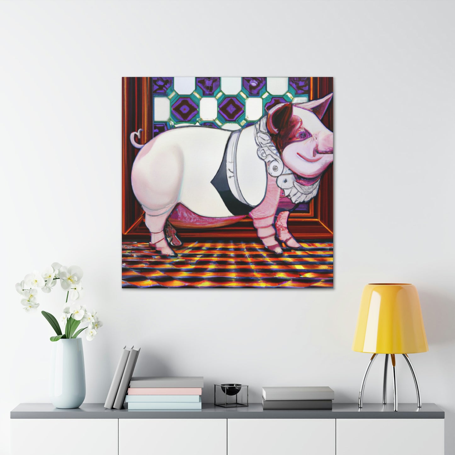 "Piggy Power Dance!" - Canvas