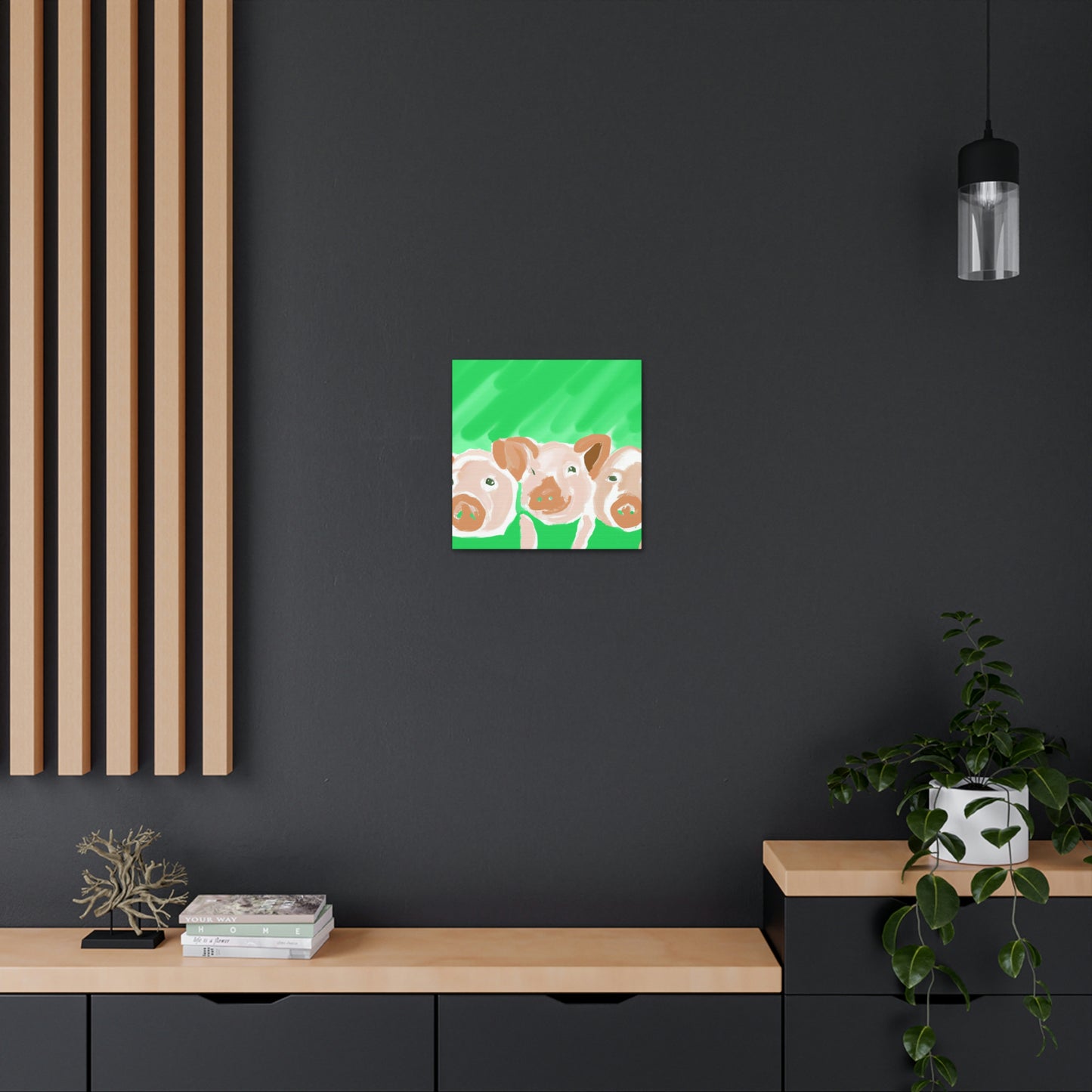 Pigs in Monochrome - Canvas