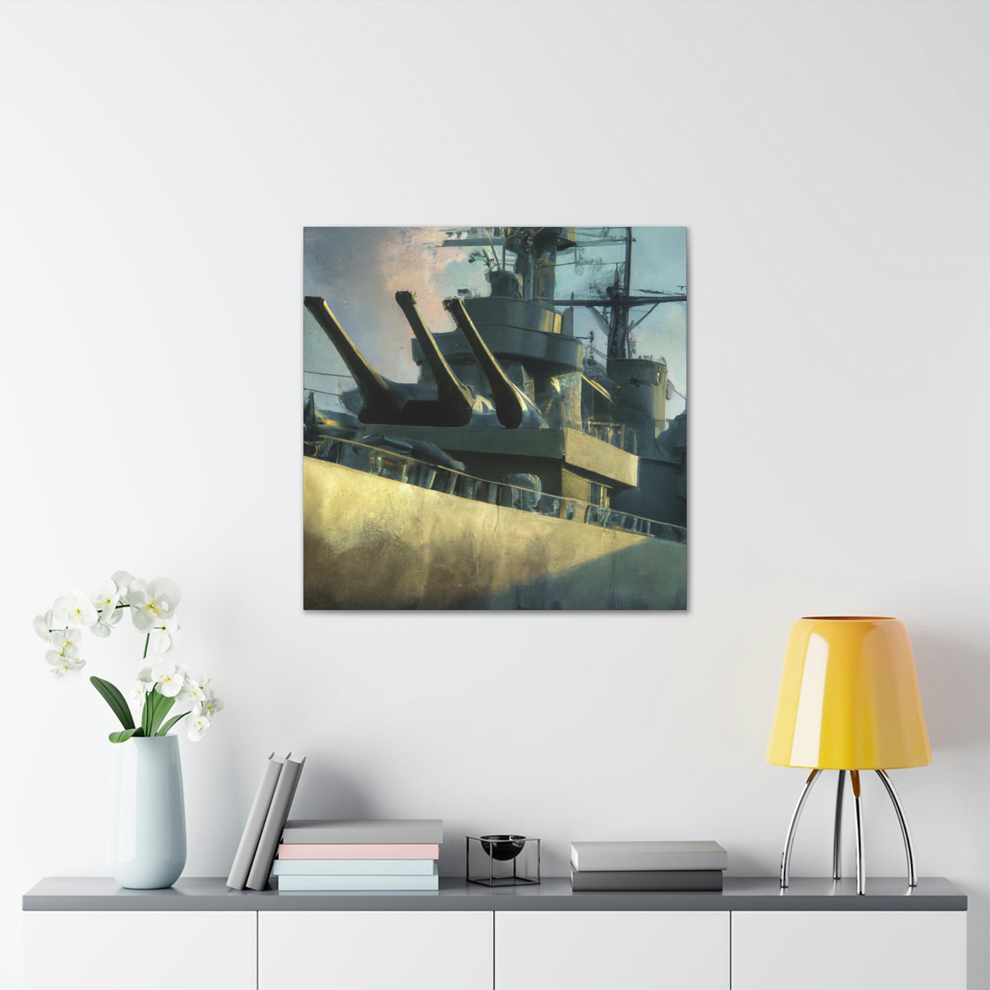 "Battleship in Fog" - Canvas