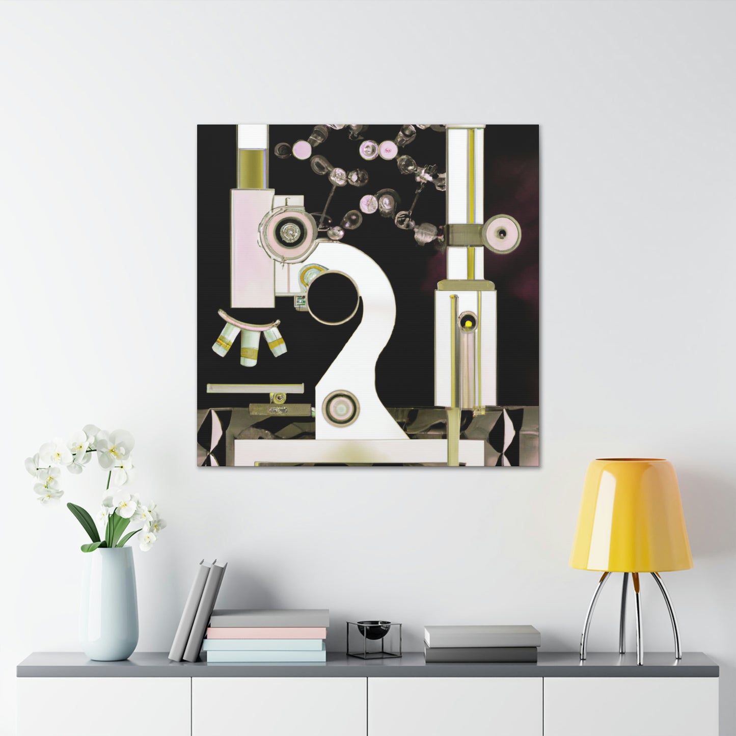 "Microscope Mastery Deco" - Canvas