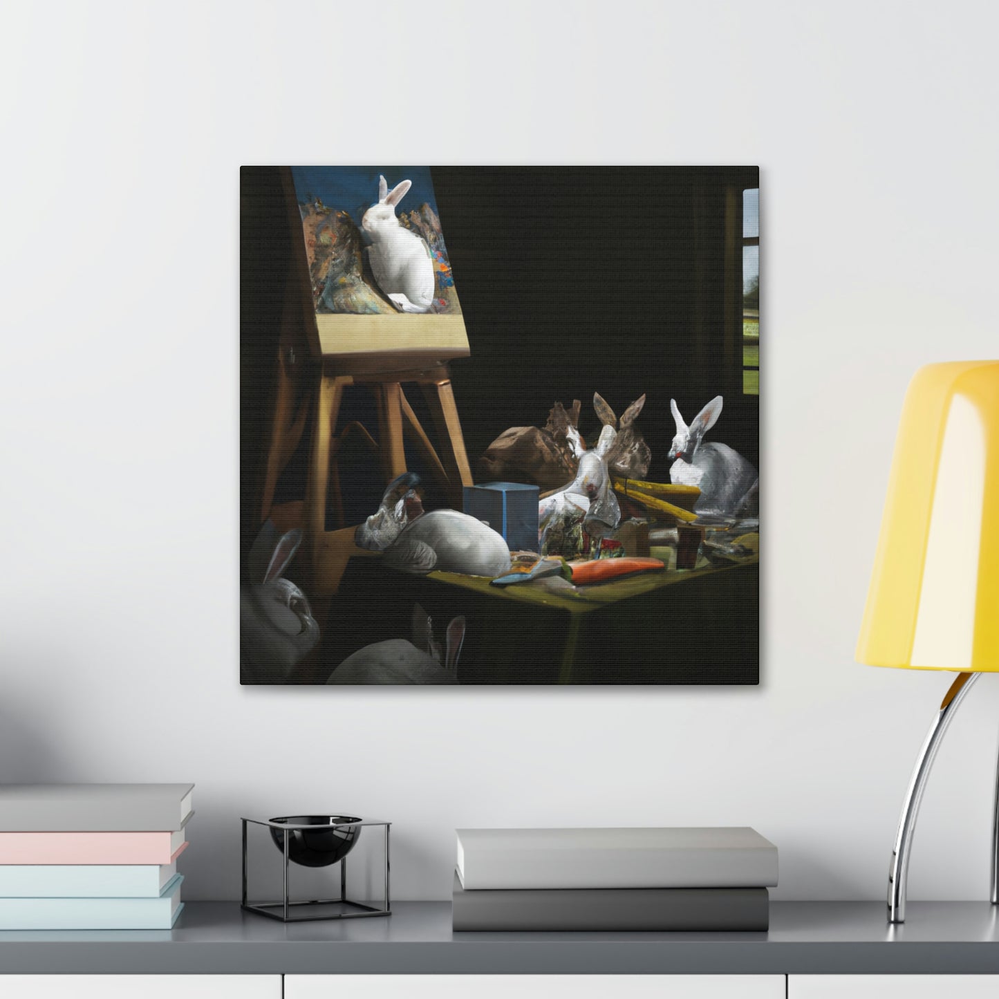 Rabbit in Spectrum Colors - Canvas