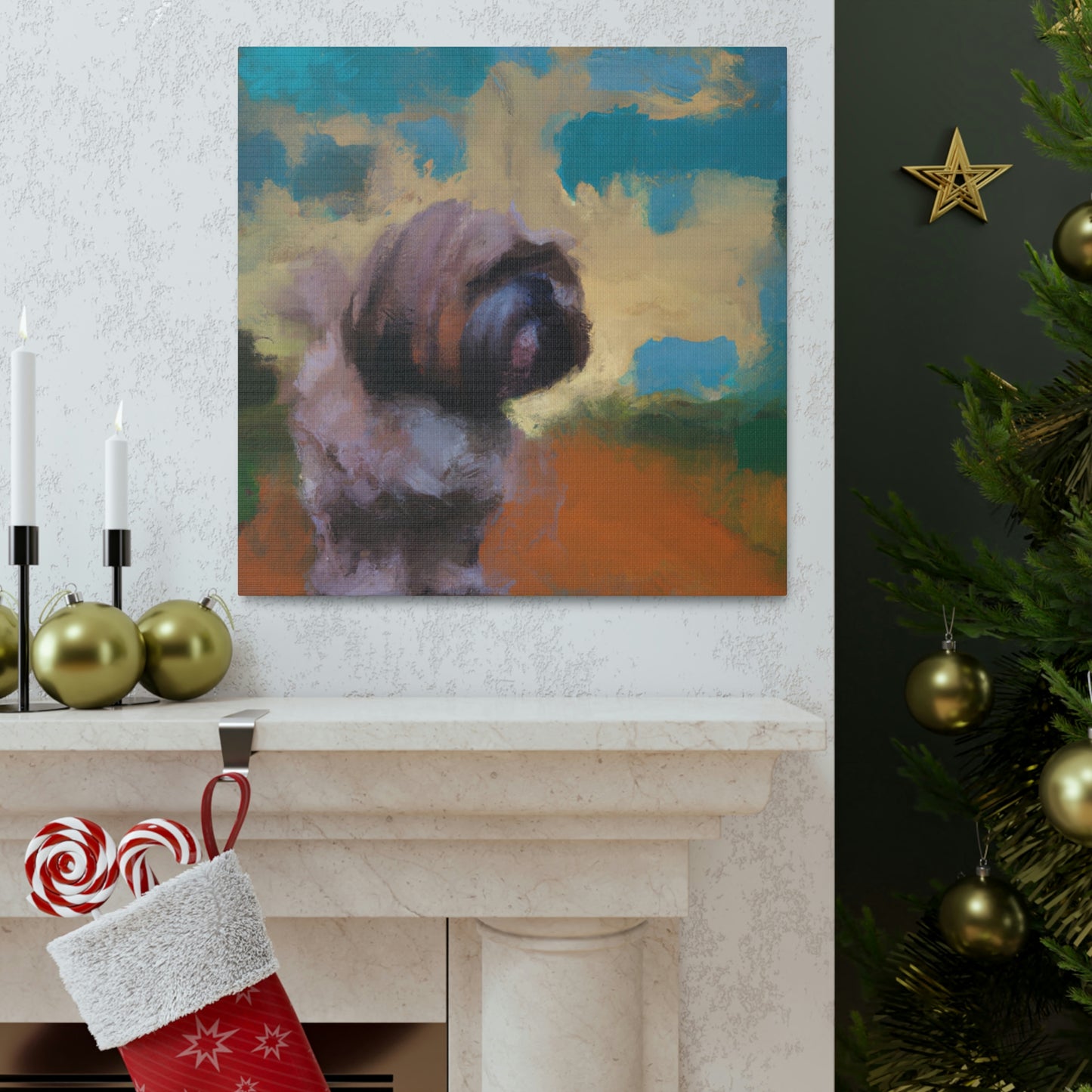 Fur and Whimsy Shih - Canvas