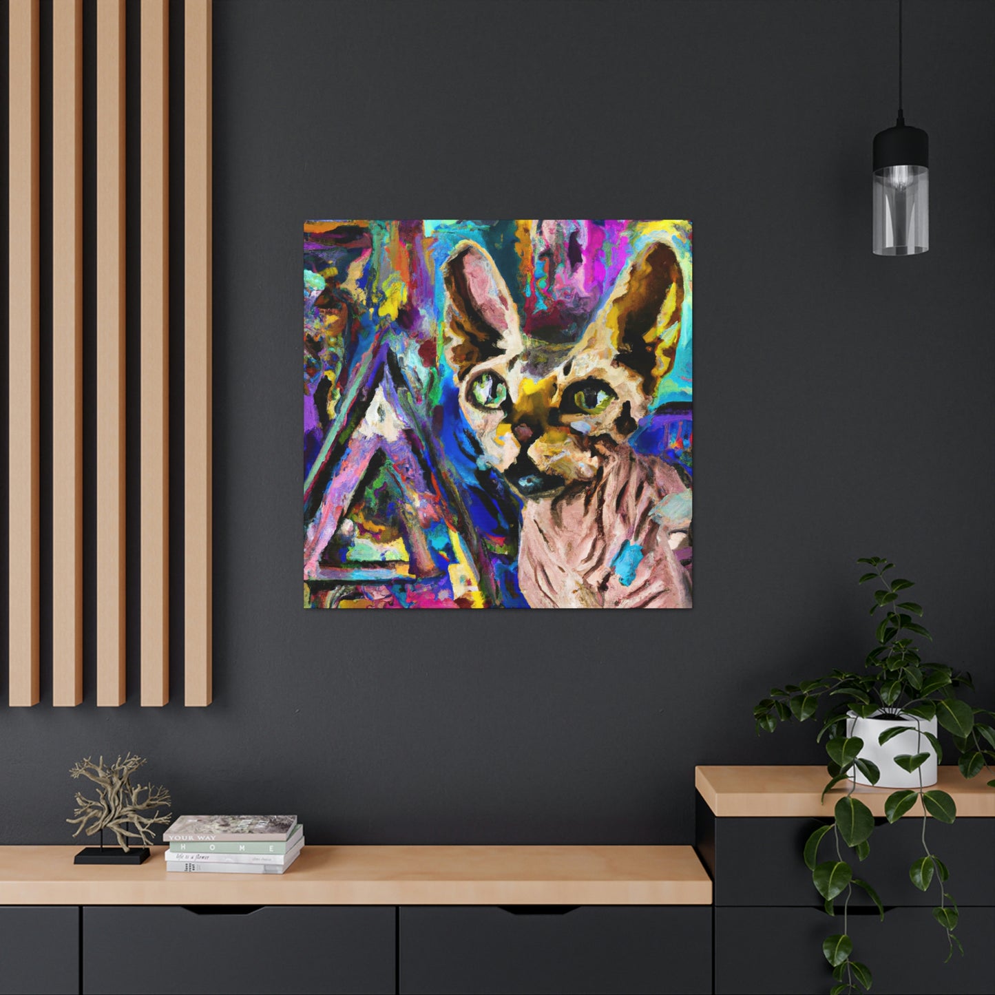 Sphynx in Abstraction - Canvas