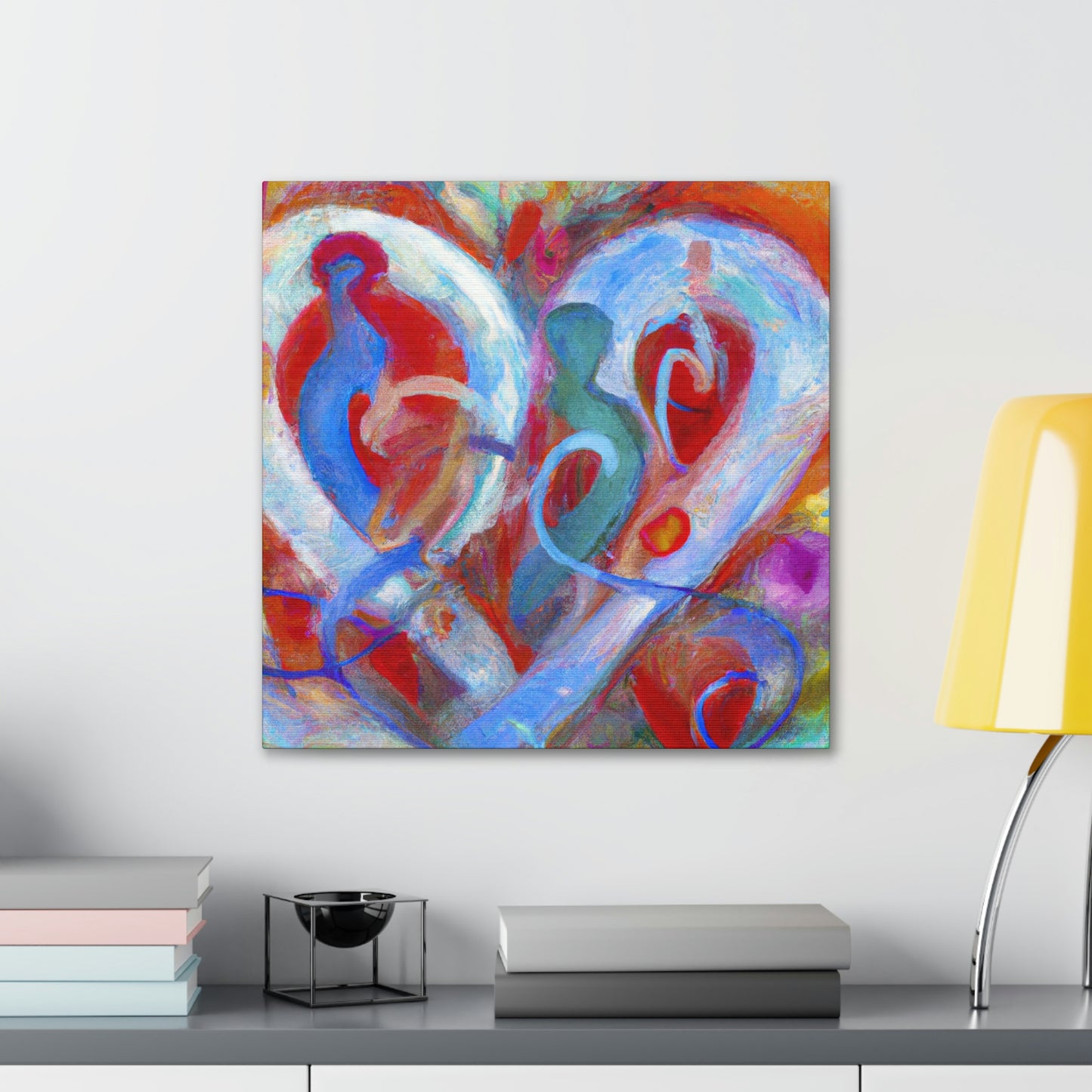 Twined Love Hearts - Canvas