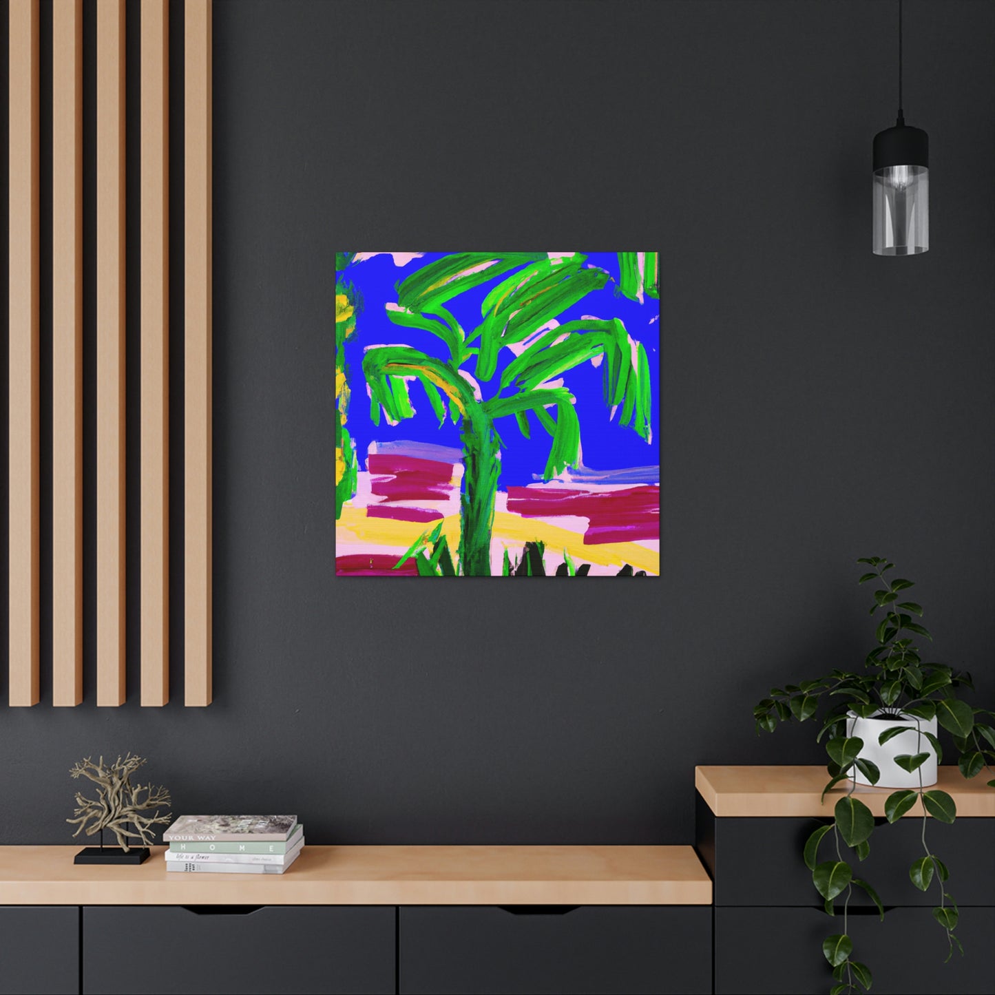 "Palm Tree Oasis Dream" - Canvas