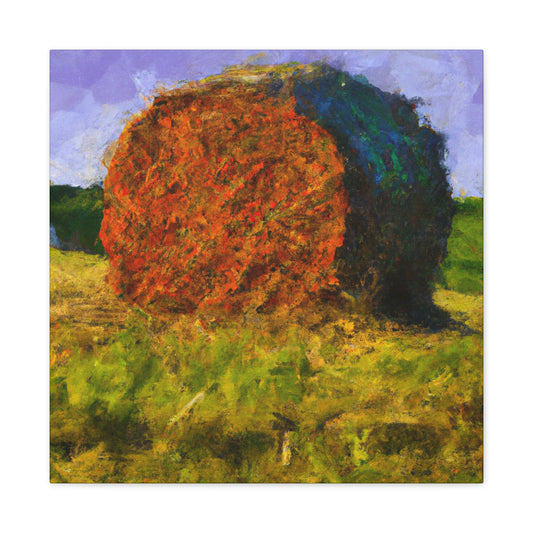 "Hay Bales in Bloom" - Canvas