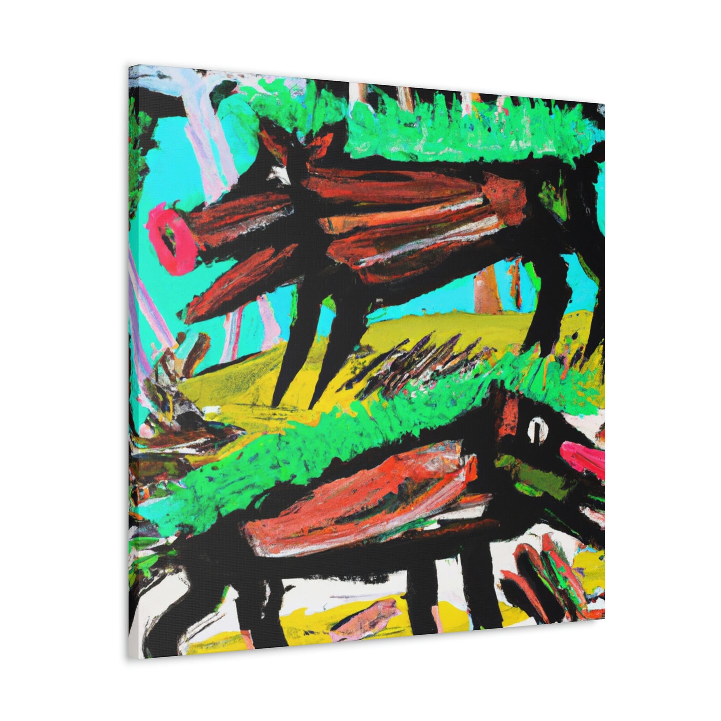 "Boars in the Wilderness" - Canvas