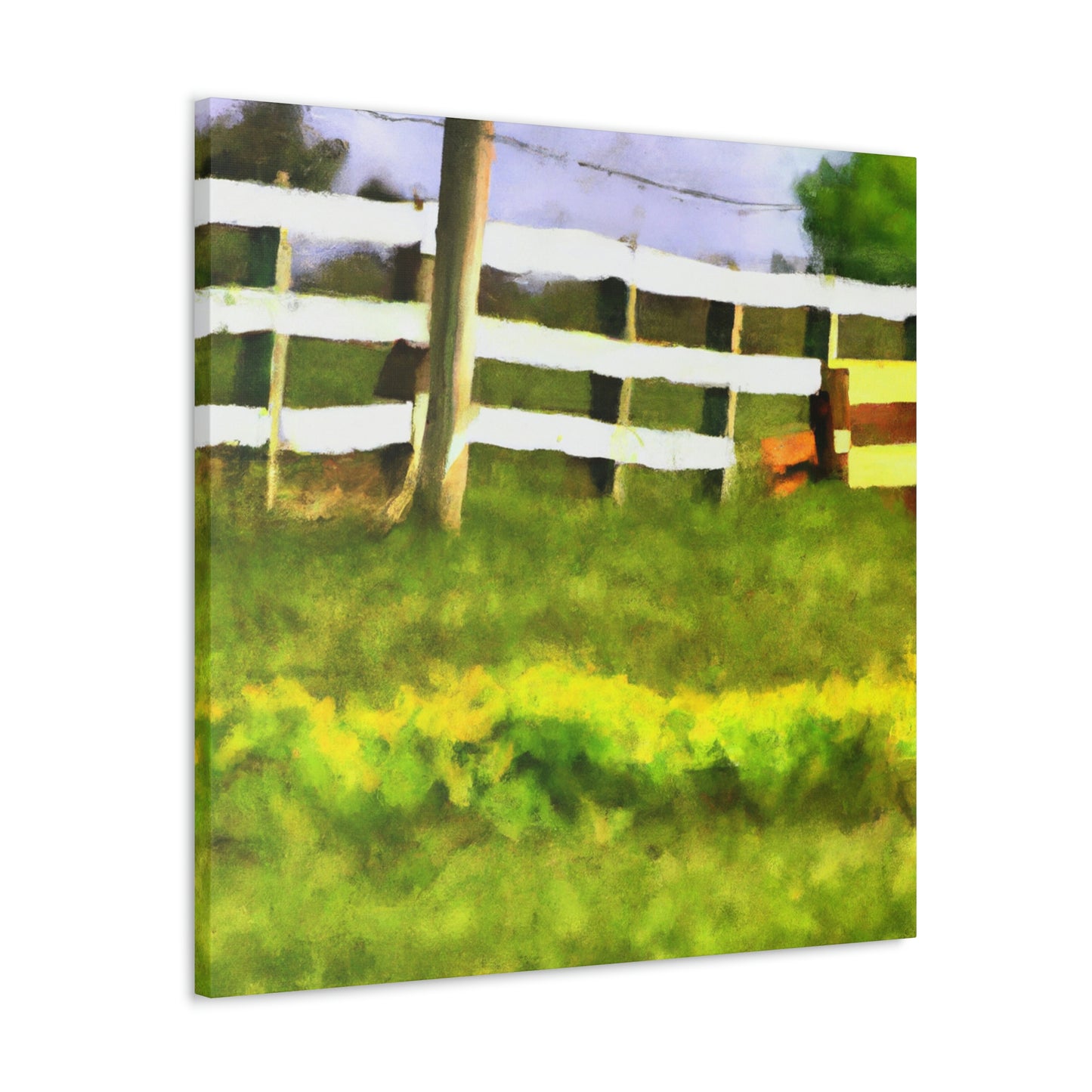 "Barnyard Fence Harmony" - Canvas