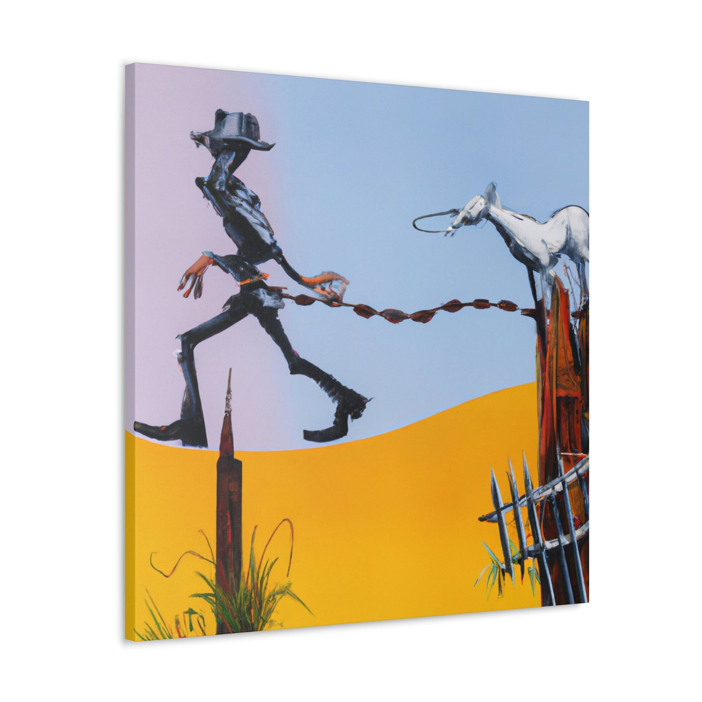 Barbed Dreams Fence - Canvas